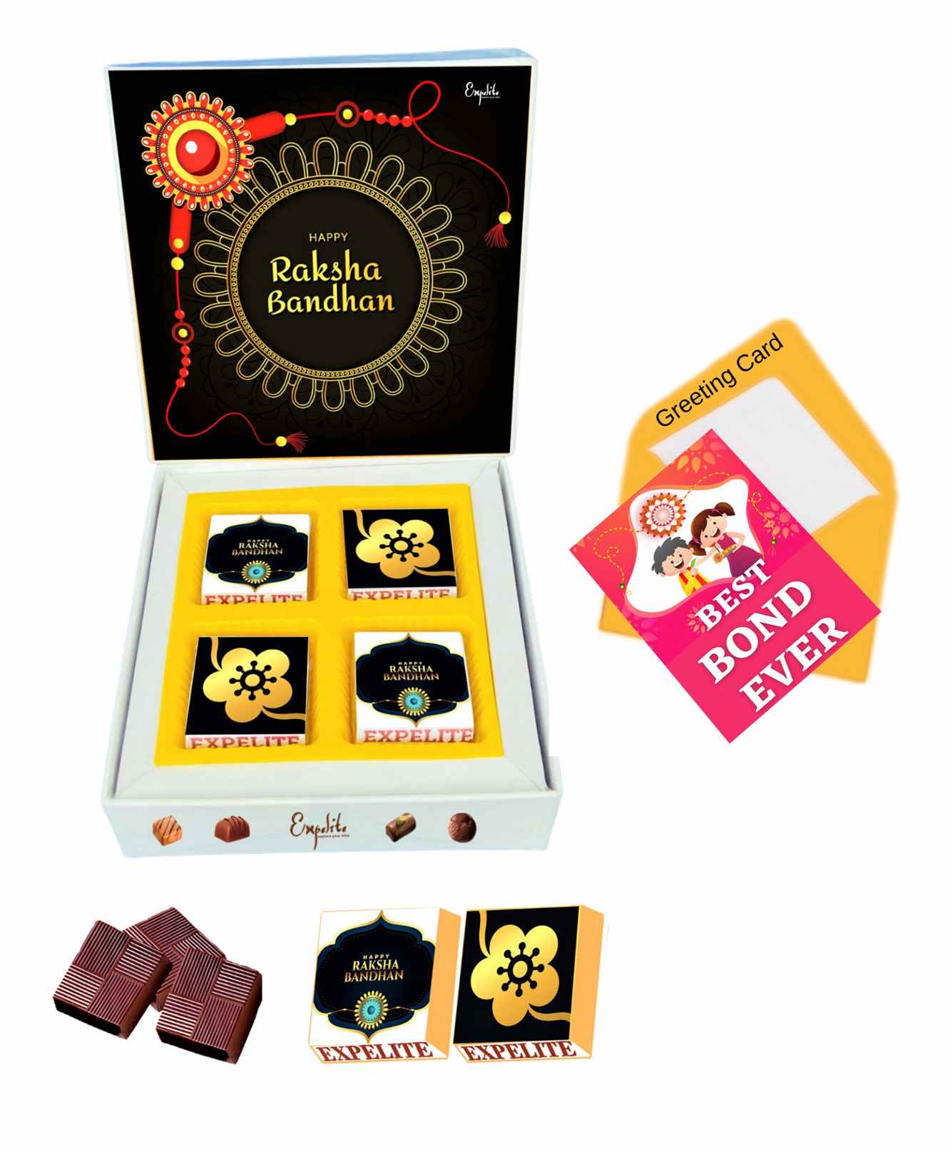 Expelite Rakhi Theme Chocolate Combo - Multicolor-image-26