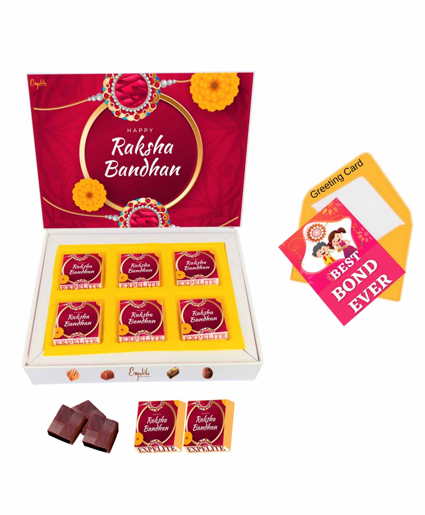 Expelite Rakhi Theme Chocolate Combo - Multicolor-image-24
