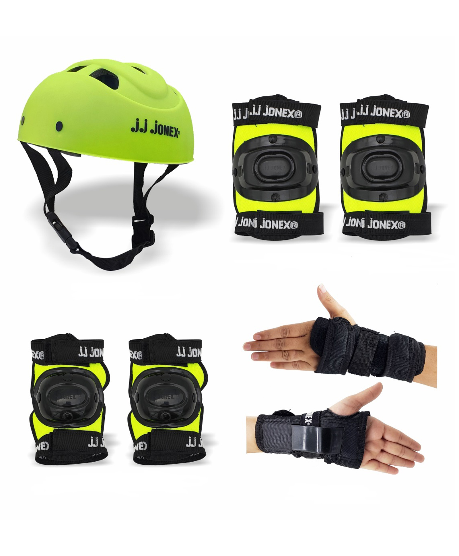JJ Jonex Skating Protection Set Of 4 Small Size - Green-picture-15