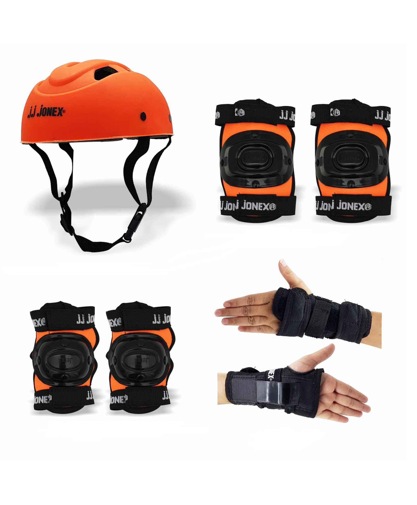 JJ Jonex Skating Protection Set Of 4 Small Size - Orange-image-47