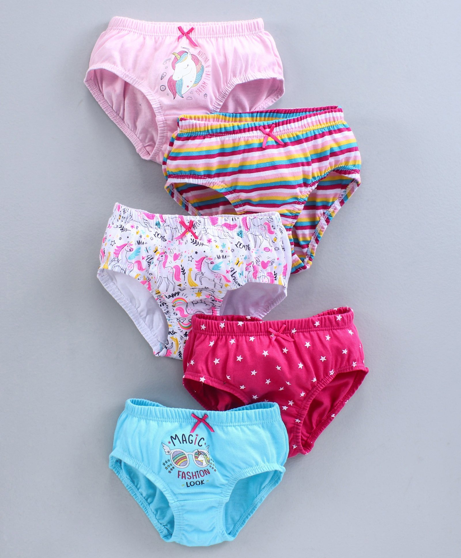 Bodycare Unicorn Printed Panties Pack of 5 (Colour & Print May Vary)-image-2