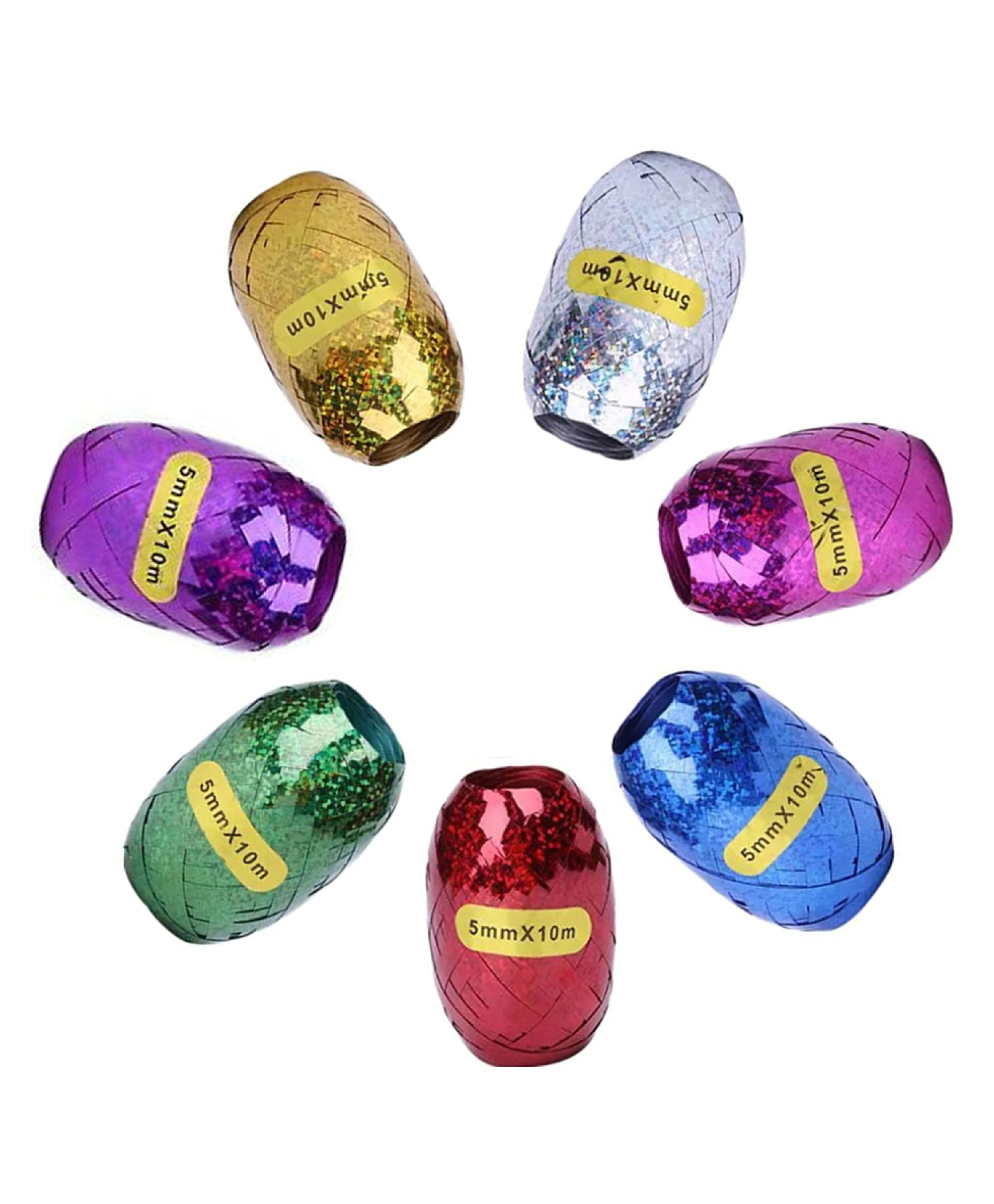 Syga Metallic Curling Ribbon Roll - Pack of 7-image-22