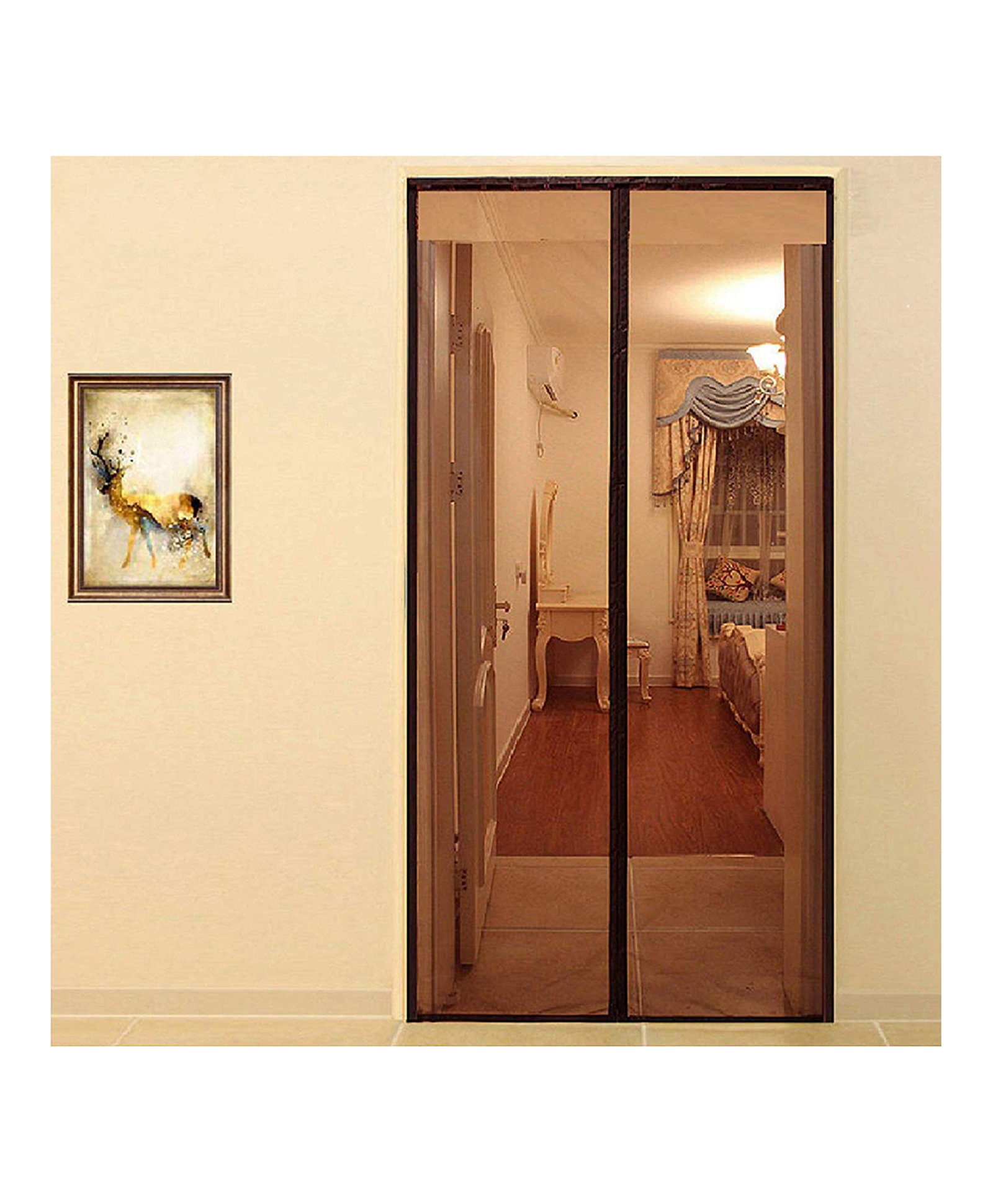 Lifekrafts Mosquito Screen Door Net Curtain - Brown-image-11