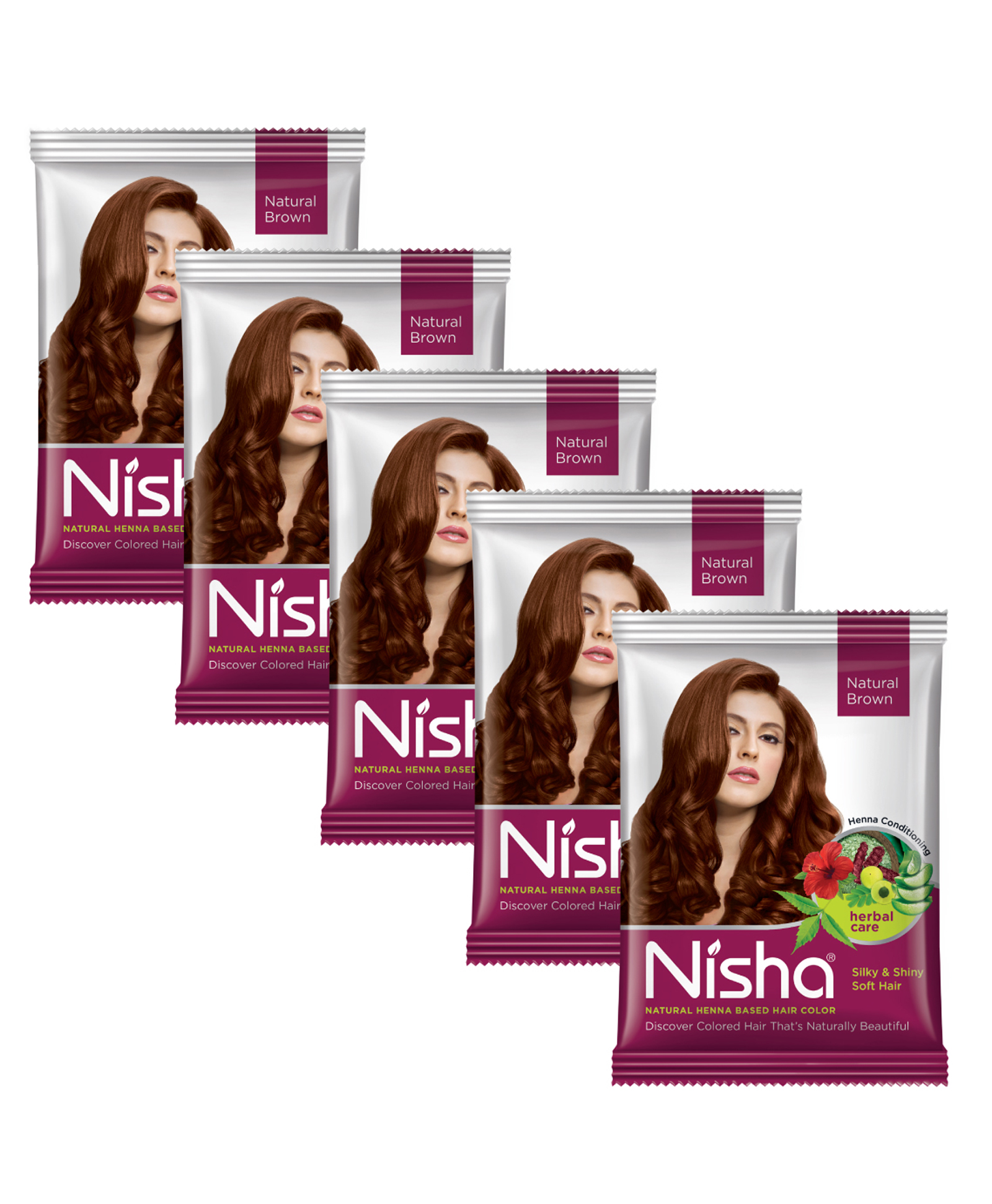 Nisha Henna Based Hair Color Natural Brown Pack of 5 - 125 gm Online in India, Buy at Best Price from - 9634555 Nisha Henna Based Hair Color Natural Brown Pack of 5 - 125 gm Online in India, Buy at Best Price from - 9634555