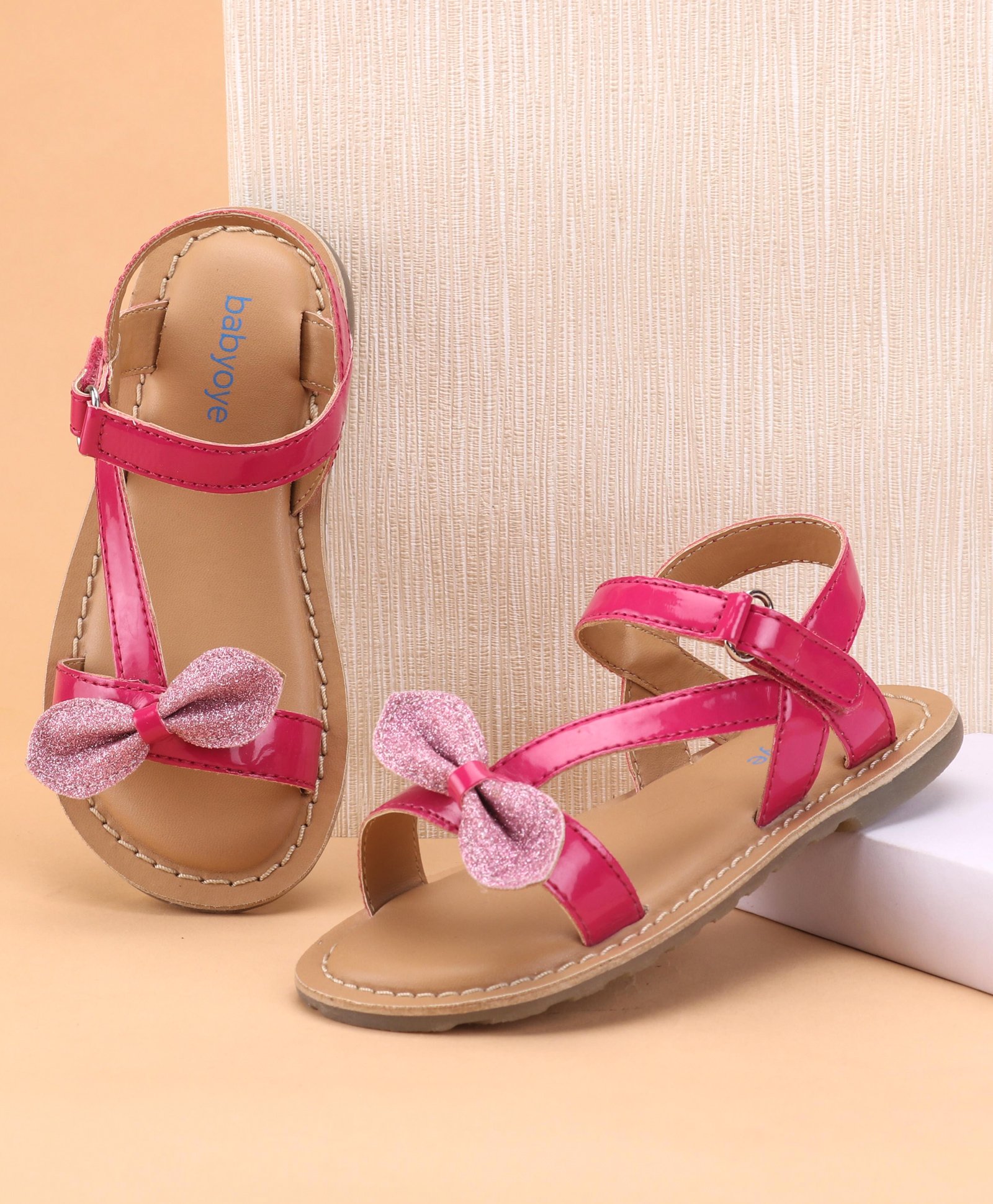 Babyoye Sandals Bow Appliques - Pink-picture-21