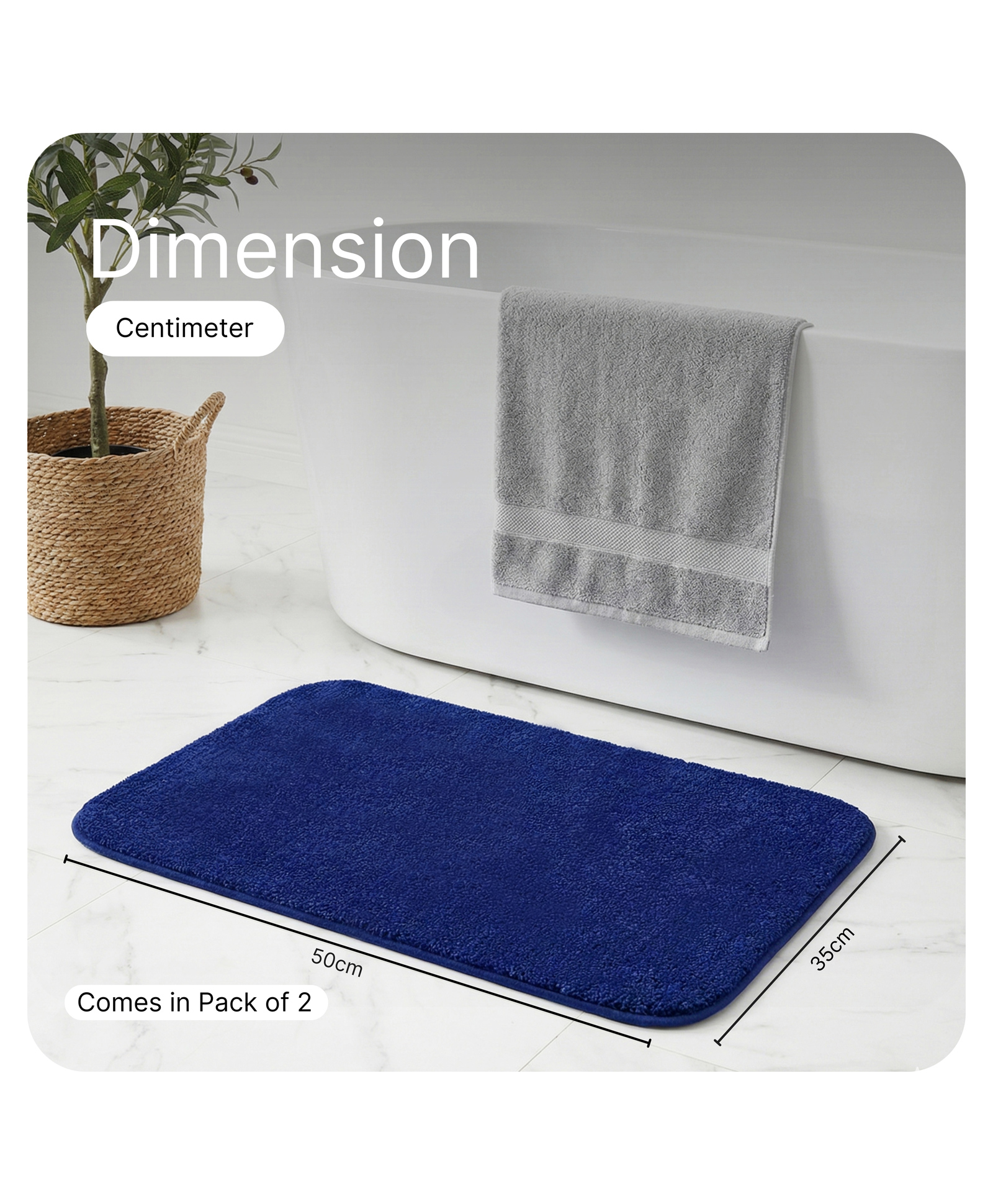 Saral Home Soft Microfiber Anti-Skid Bath Mat - Pack of 2-picture-29