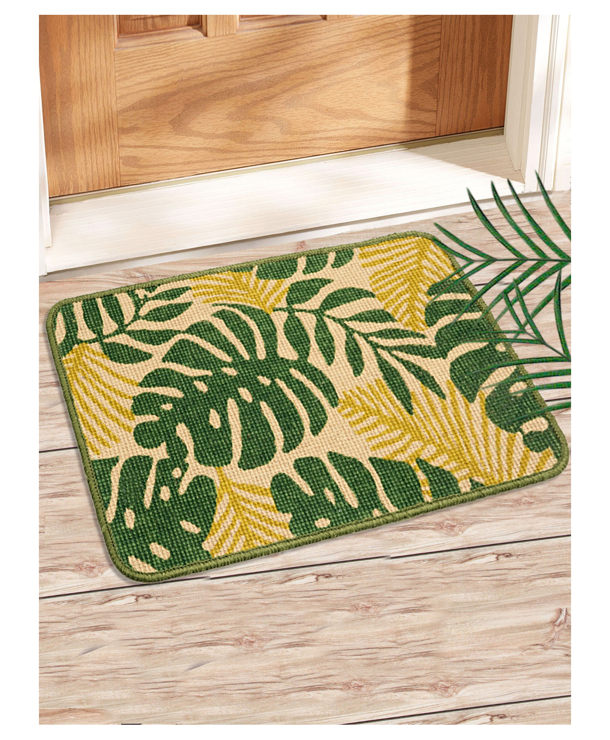 Saral Home Jute Printed Door Mat - Green-picture-14
