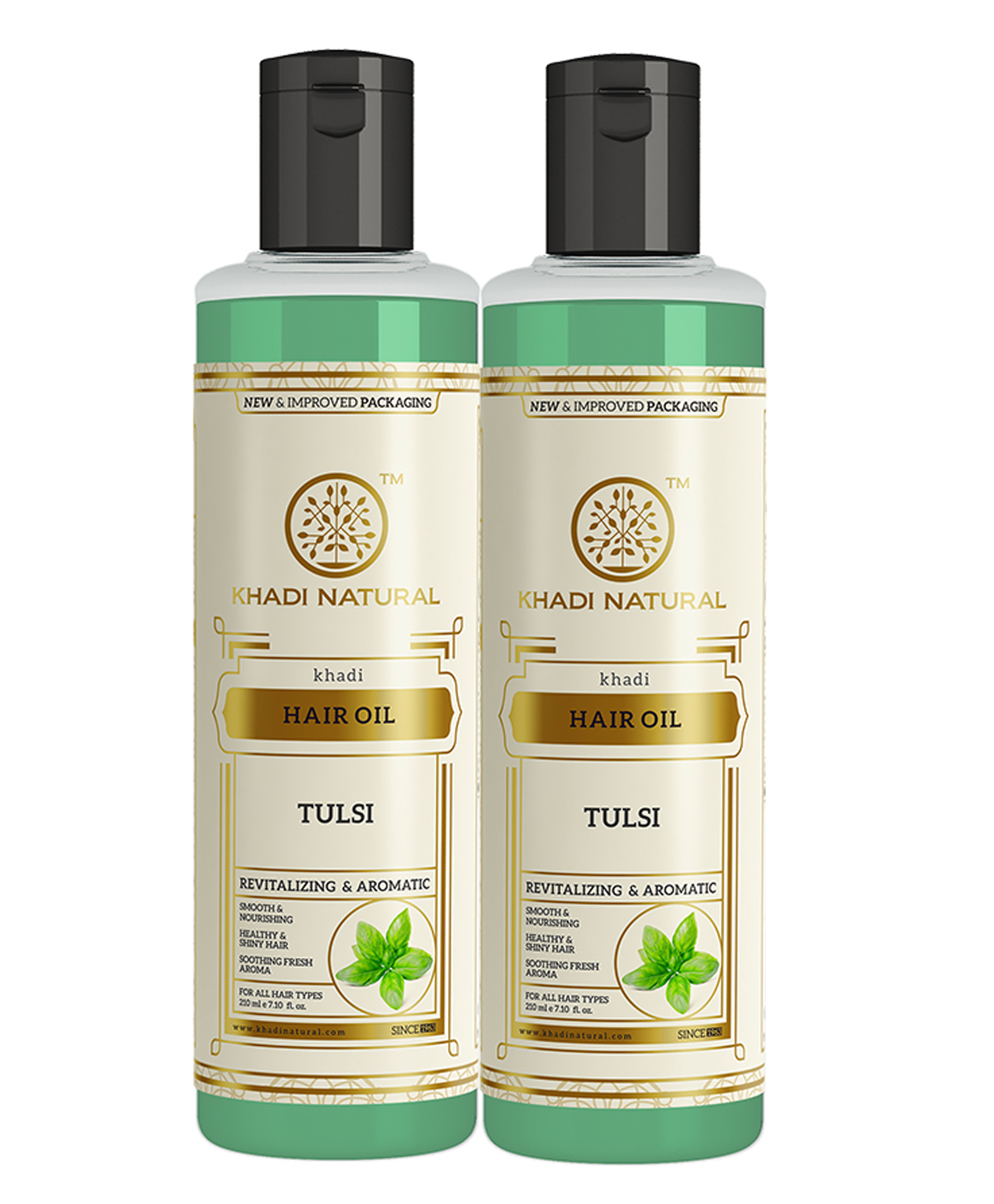 Khadi Natural Tulsi Hair Oil Pack Of 2 - 200 ml each Online in India, Buy  at Best Price from  - 9665682