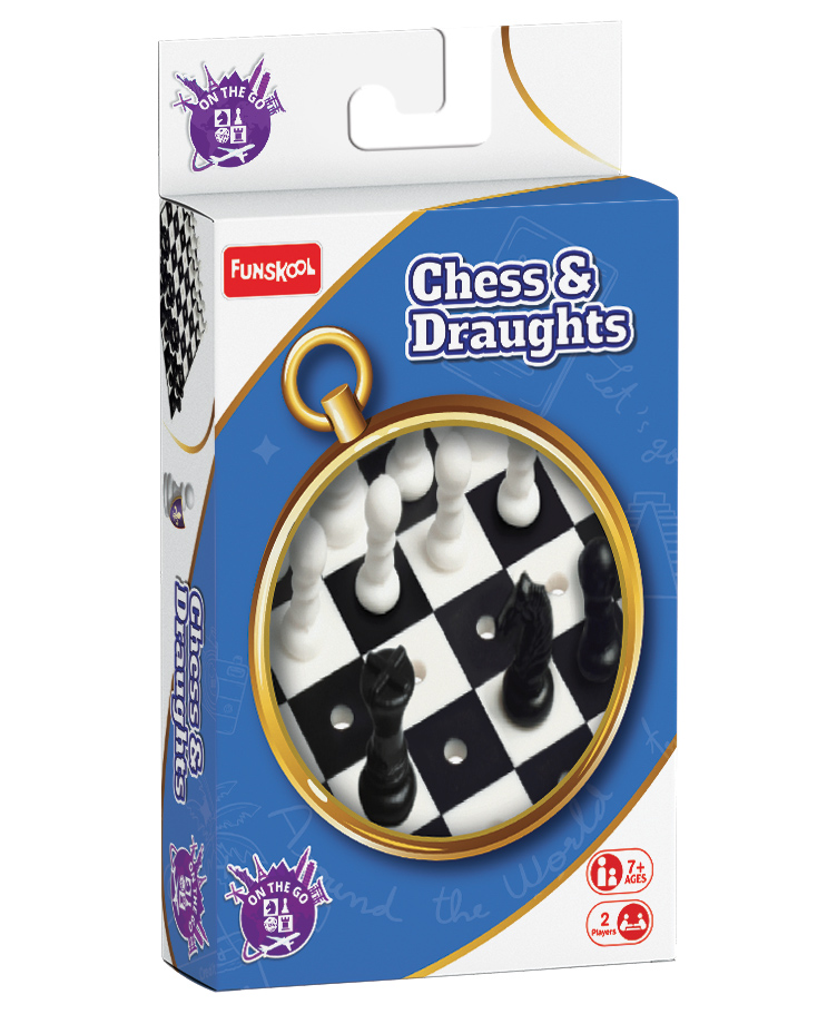 Funskool Travel Chess And Draught Board Game -  Mulricolor-picture-11