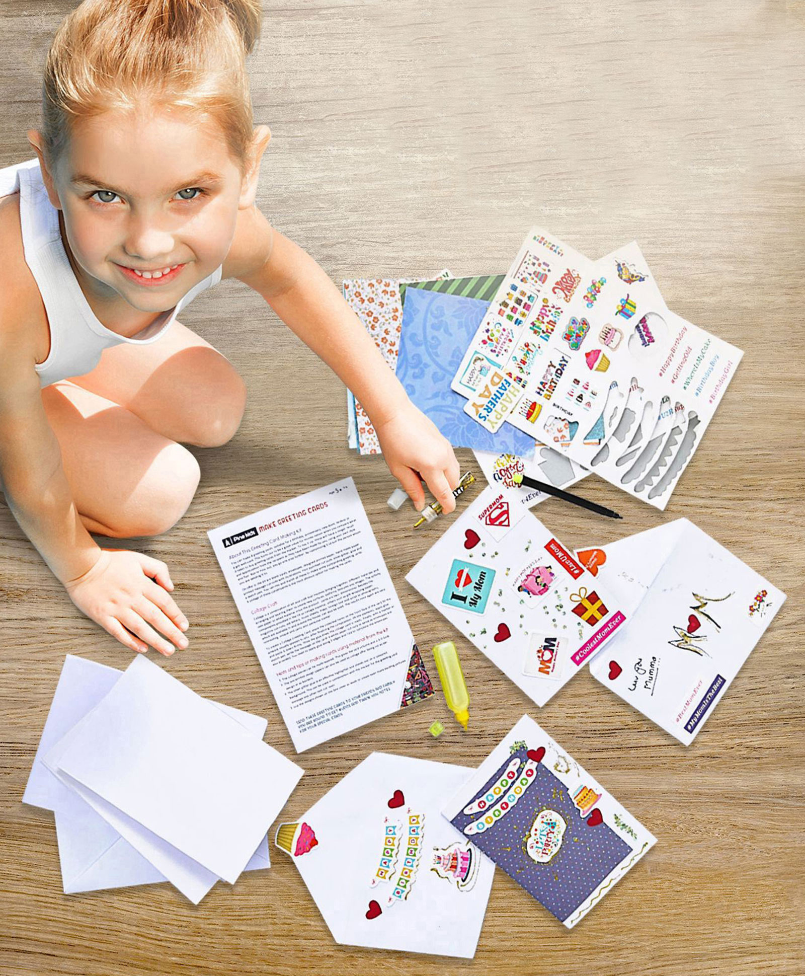 Pine Kids My Personal Greeting Card DIY Kit - Multicolour