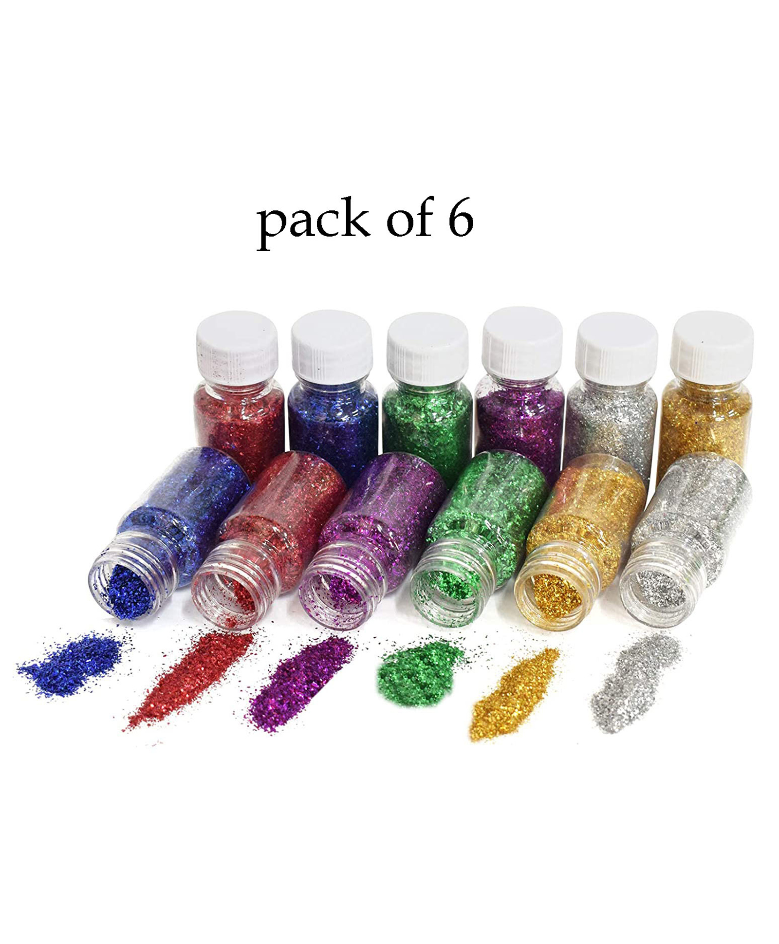 Funcart Craft Sparkle Confetti Pack of 6 - Multicolor (Shape May Vary)-image-42