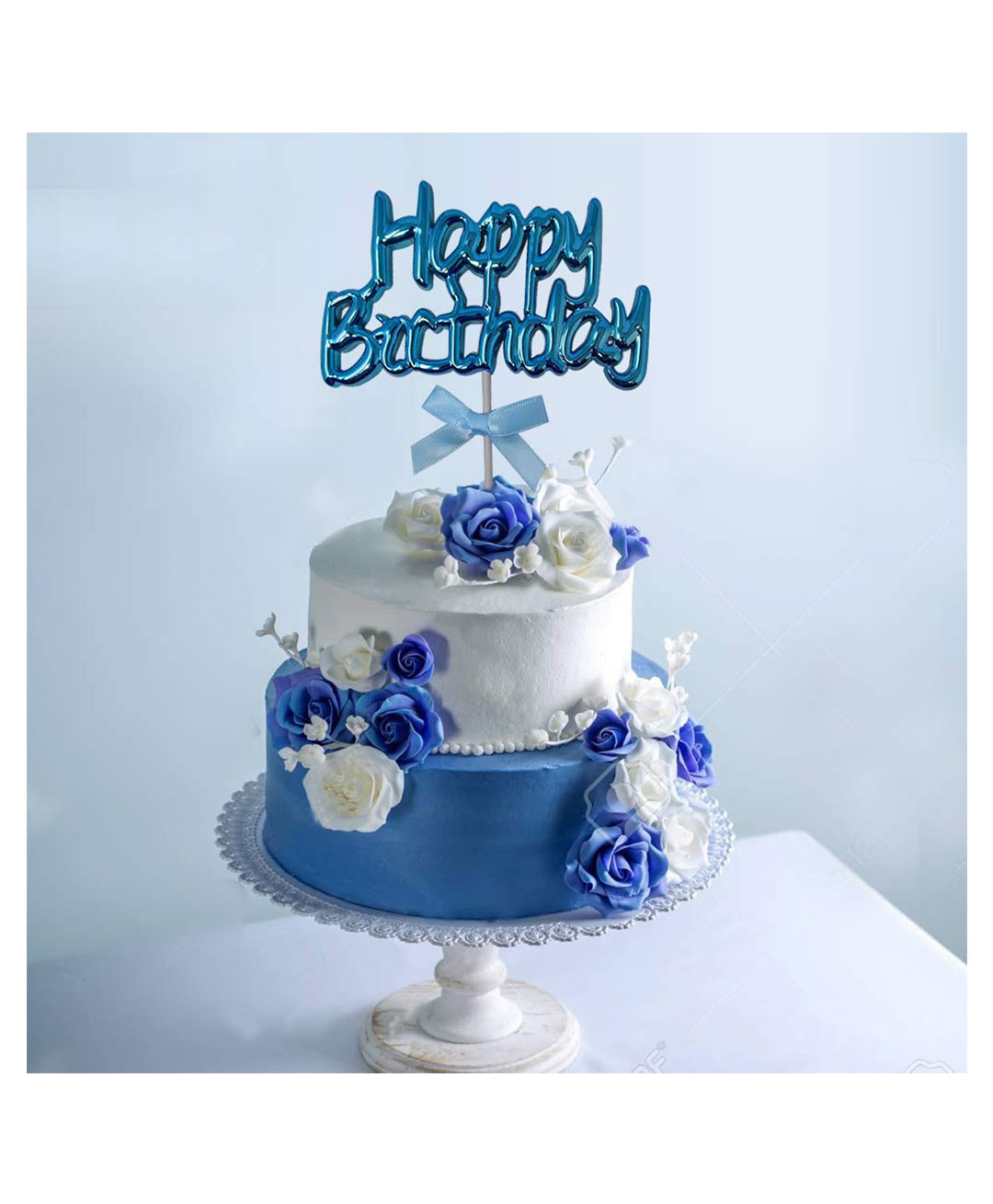 Funcart Happy Birthday Metallic Foil Cake Topper - Blue-image-27