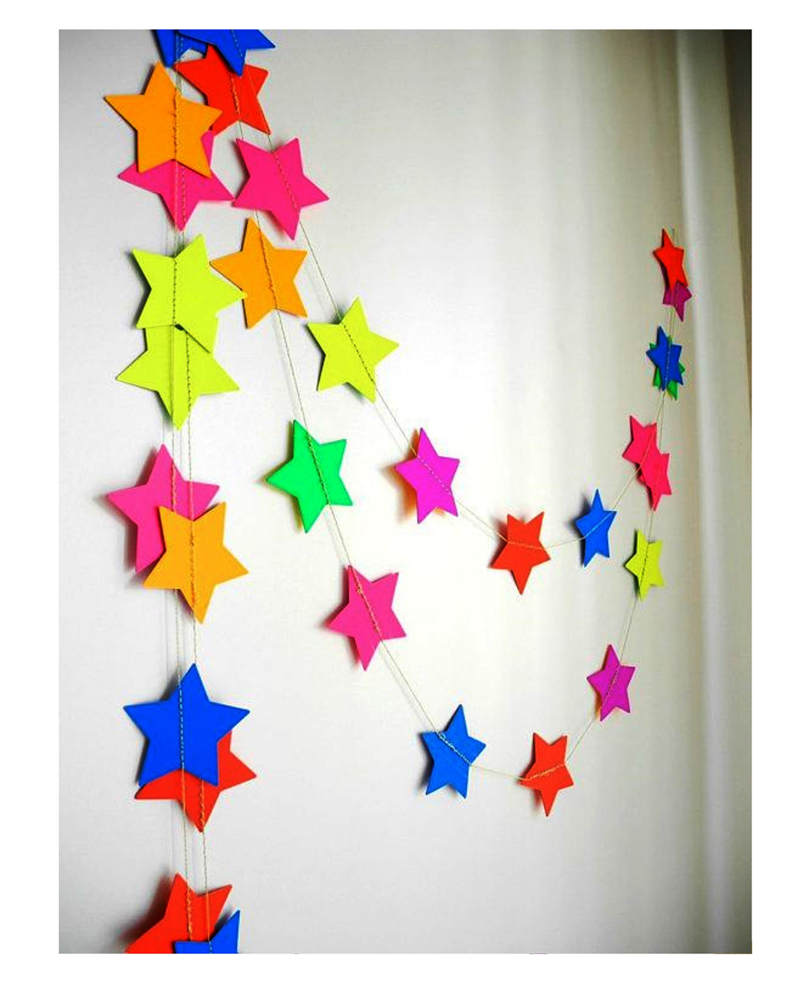 Funcart Colorful 3D Star Hanging Decoration - Multicolour-picture-9