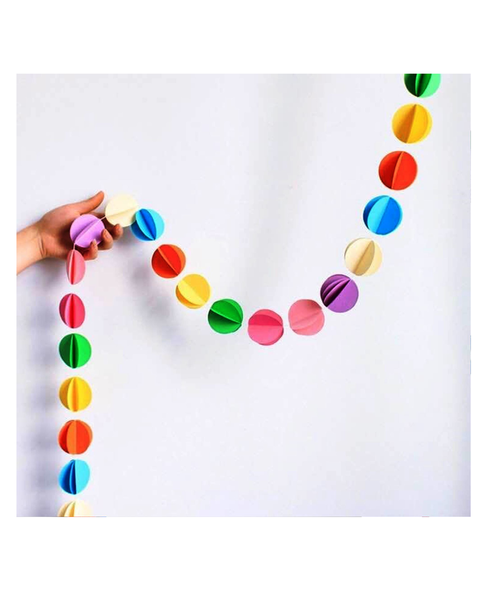 Funcart Colorful 3D Round Circle Hanging Decoration - Multicolour-picture-39