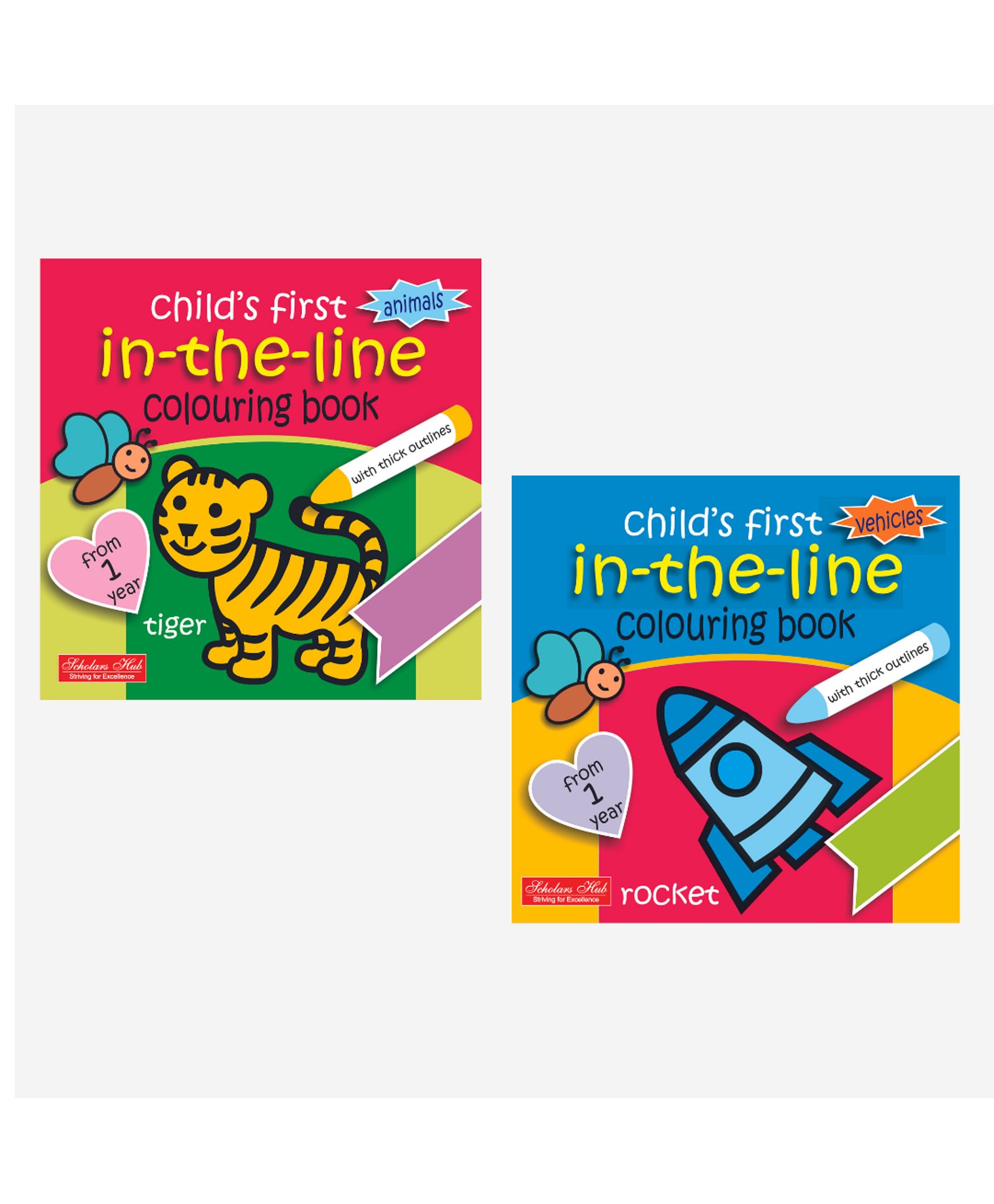 scholars hub In The Line Colouring Book Combo for Beginners (Animals & Transport) (Set of 2 Books)-picture-11