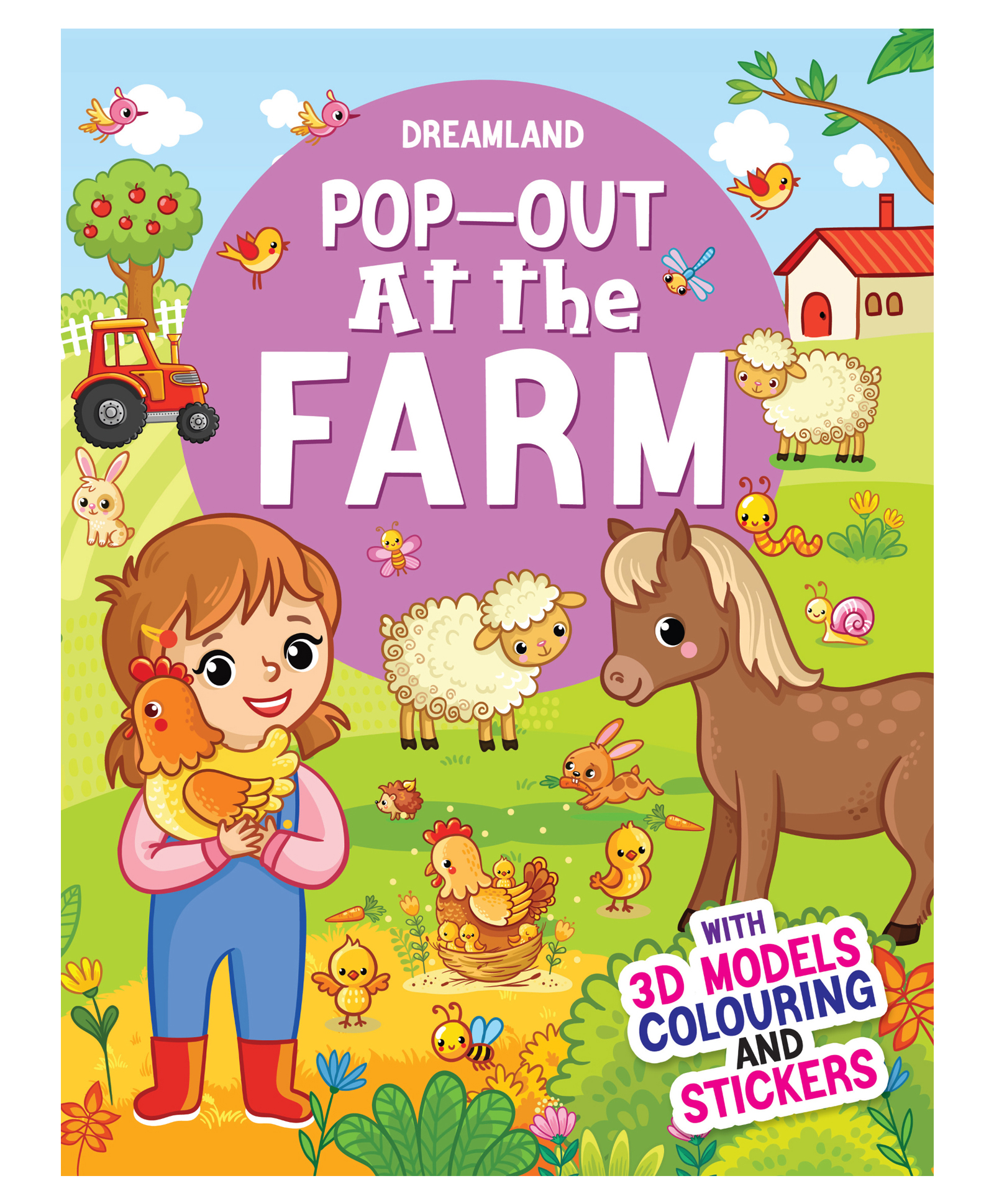 Dreamland At the Farm - Pop-Out Book with 3D Models Colouring and Stickers for Children-image-33