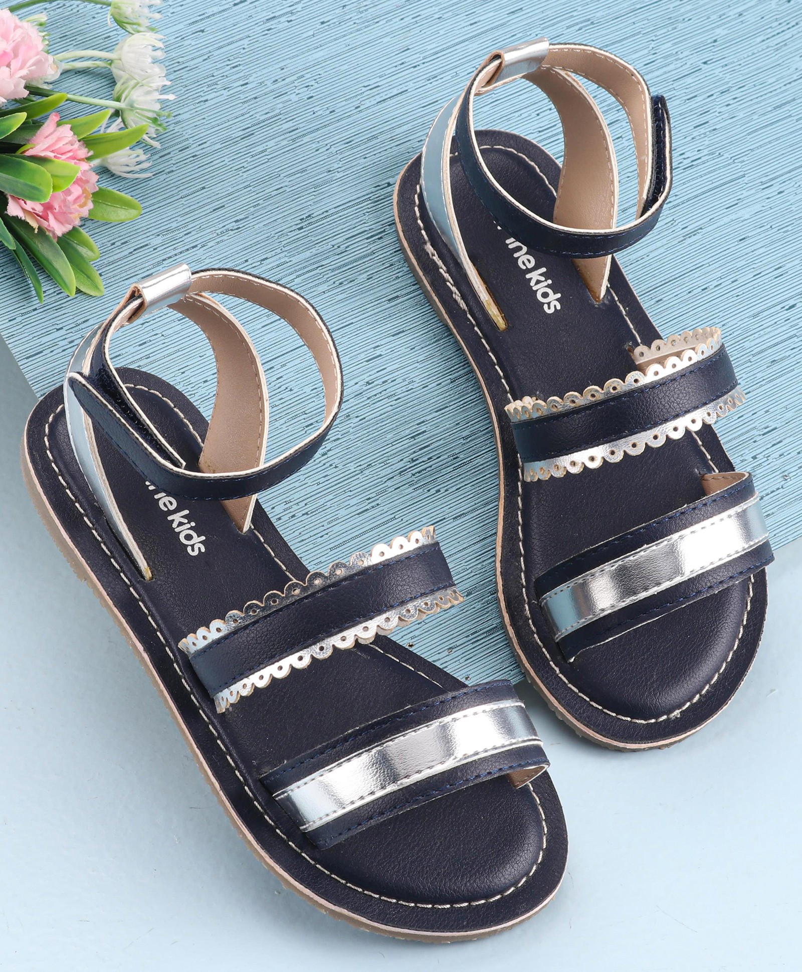 Buy Pine Kids Party Wear Sandals - Navy Blue for Girls (6-7 Years) Online,  Shop at FirstCry.com - 9689014