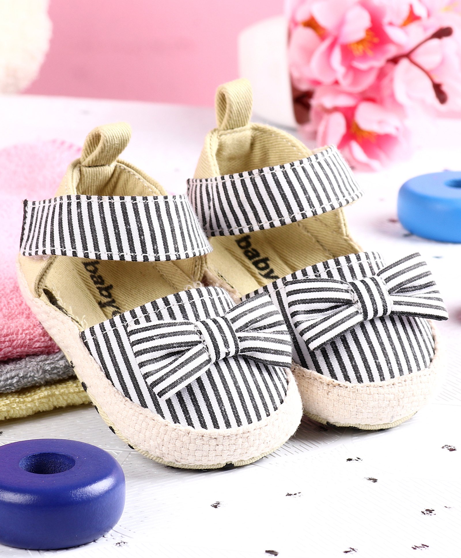 Babyoye Booties with Bow Applique - Black-image-33
