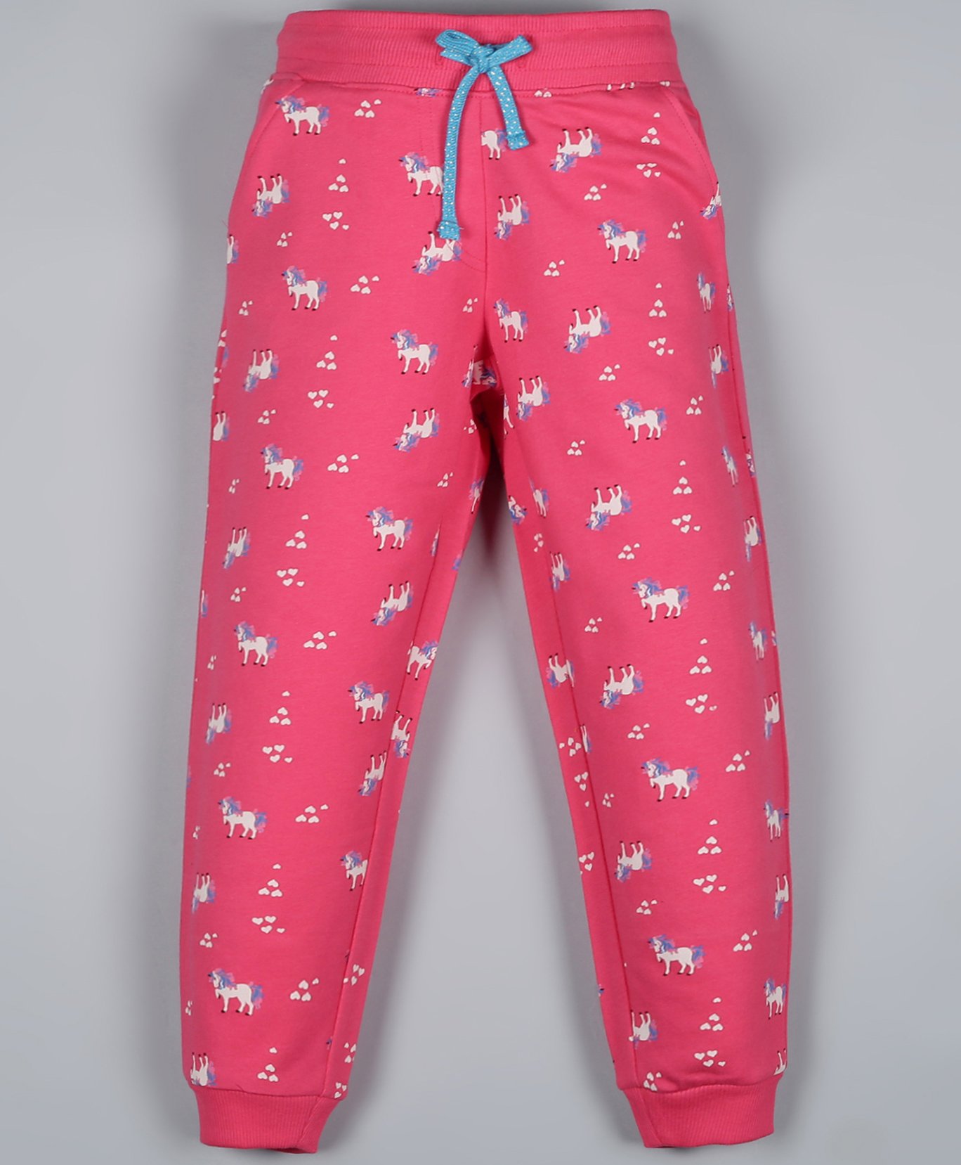 Plum Tree Full Length Unicorn Print Joggers - Pink-picture-11