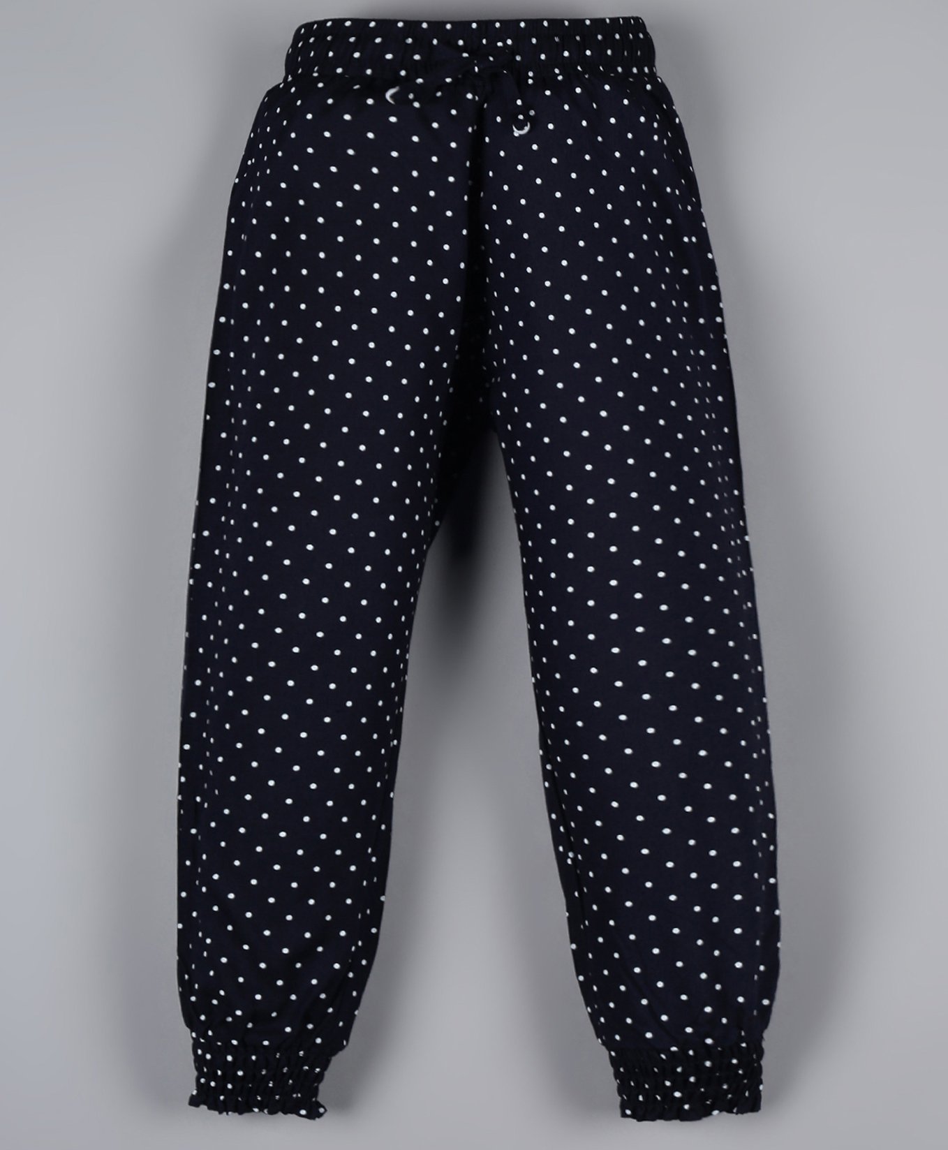 Plum Tree Full Length Dots Printed Harem Pants - Navy Blue-picture-21