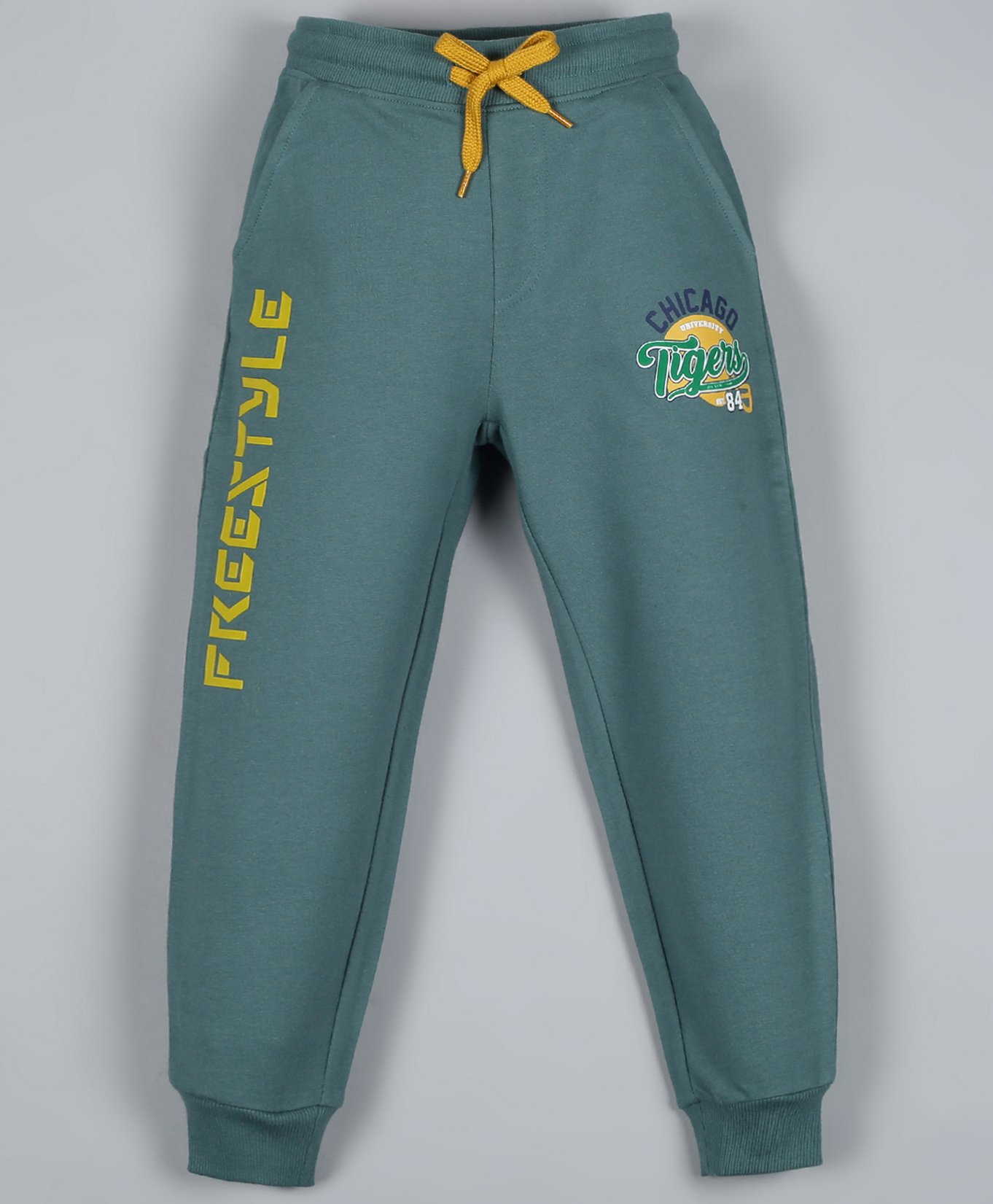 Plum Tree Full Length Freestyle Print Joggers - Green-picture-21