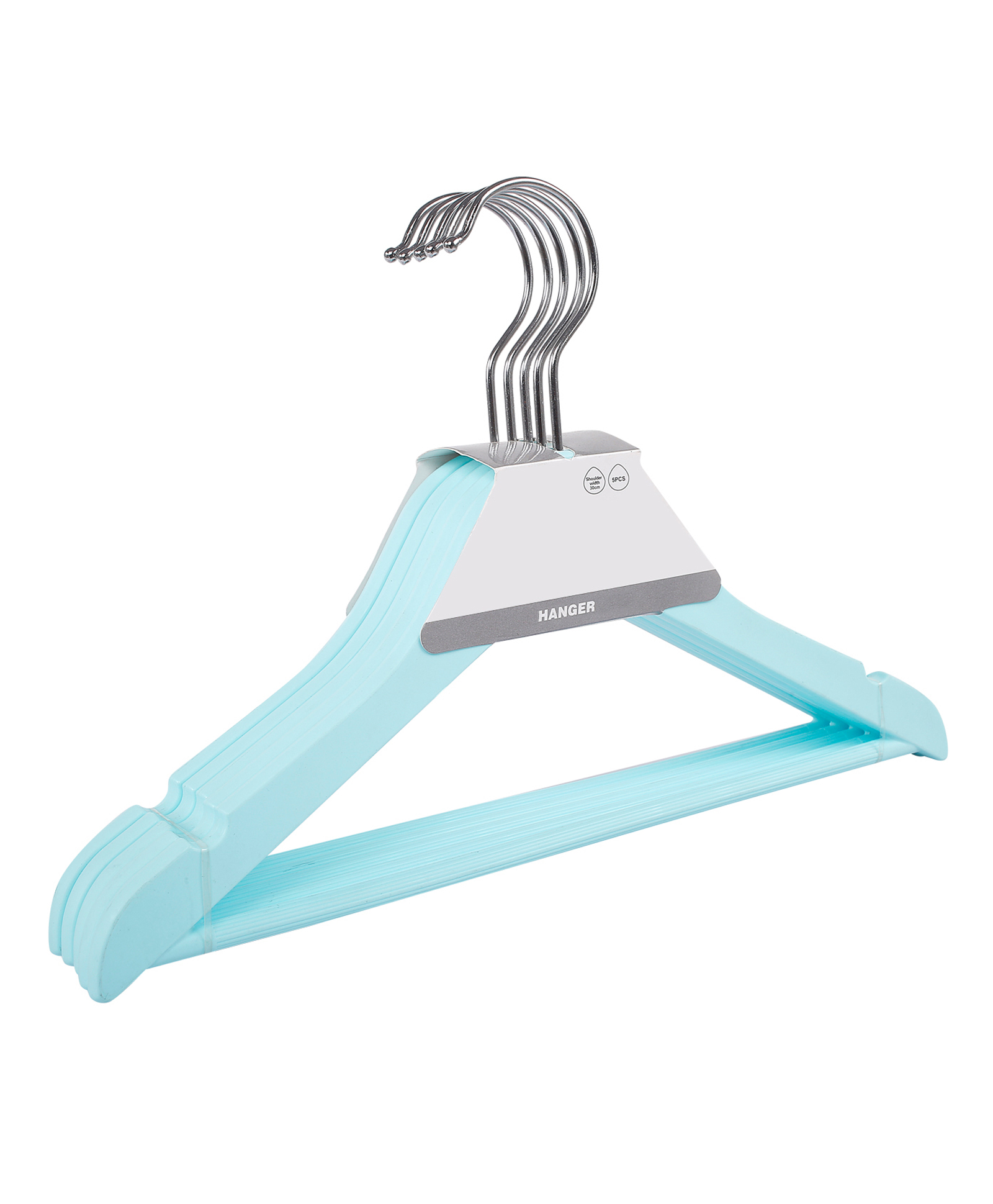 Baby Moo Sturdy Hanger Set of 5 - Blue-picture-26