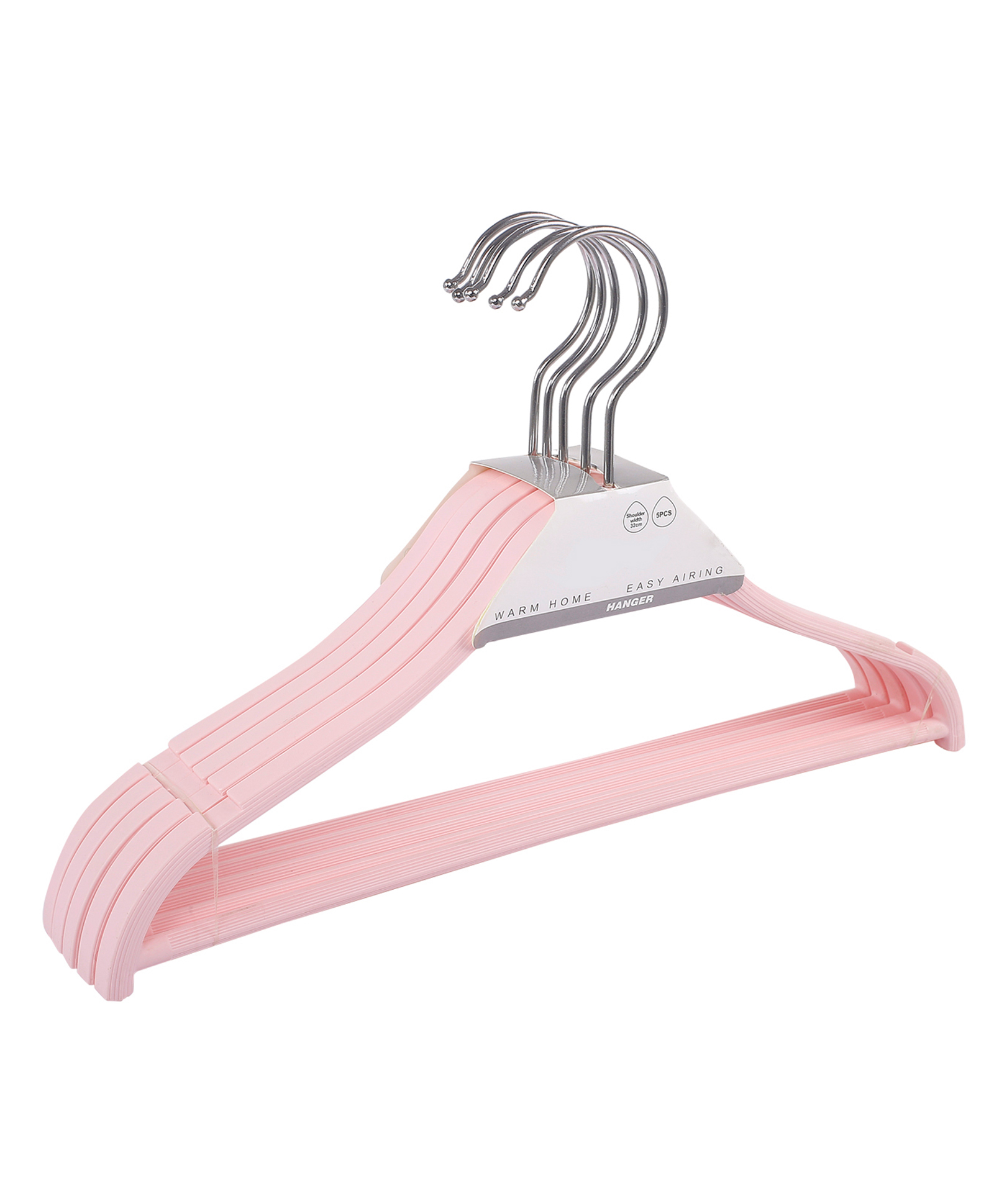 Baby Moo Sturdy Hanger Set of 5 - Light Pink-picture-14