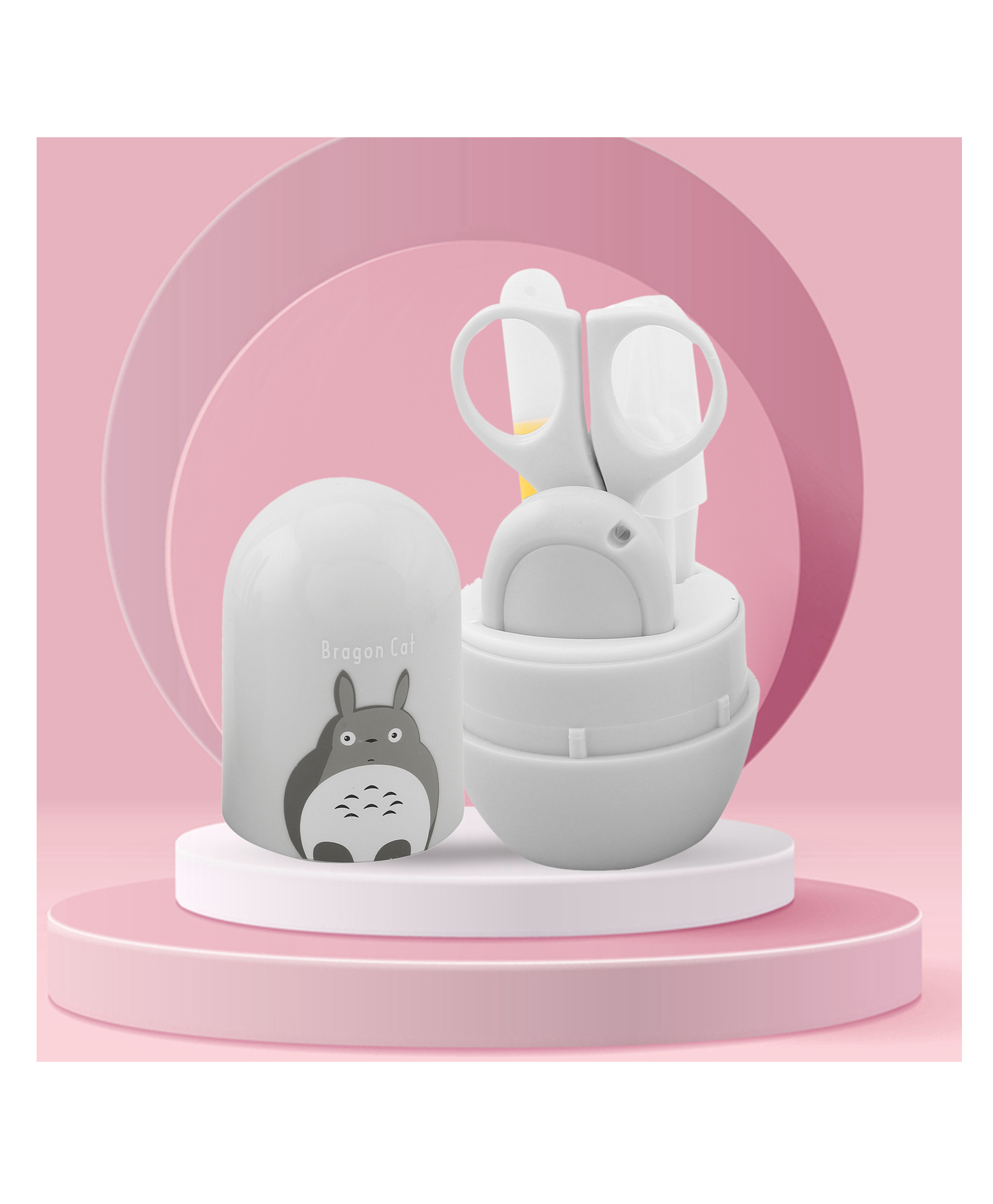 Baby Moo Lazy Kitty Nail Clipper Set - Grey-image-30