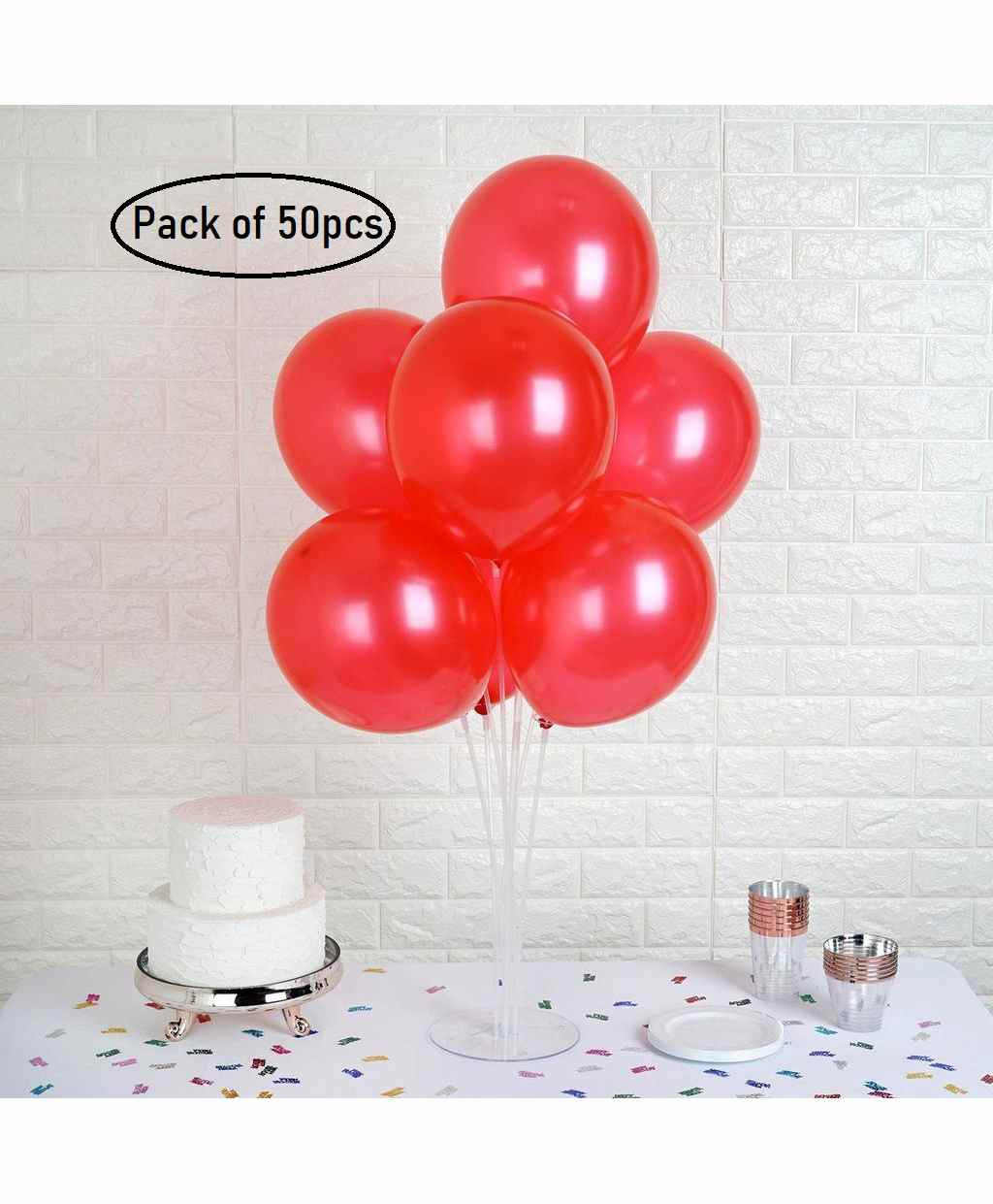Party Anthem Metallic Balloons Red - Pack of 50-image-43
