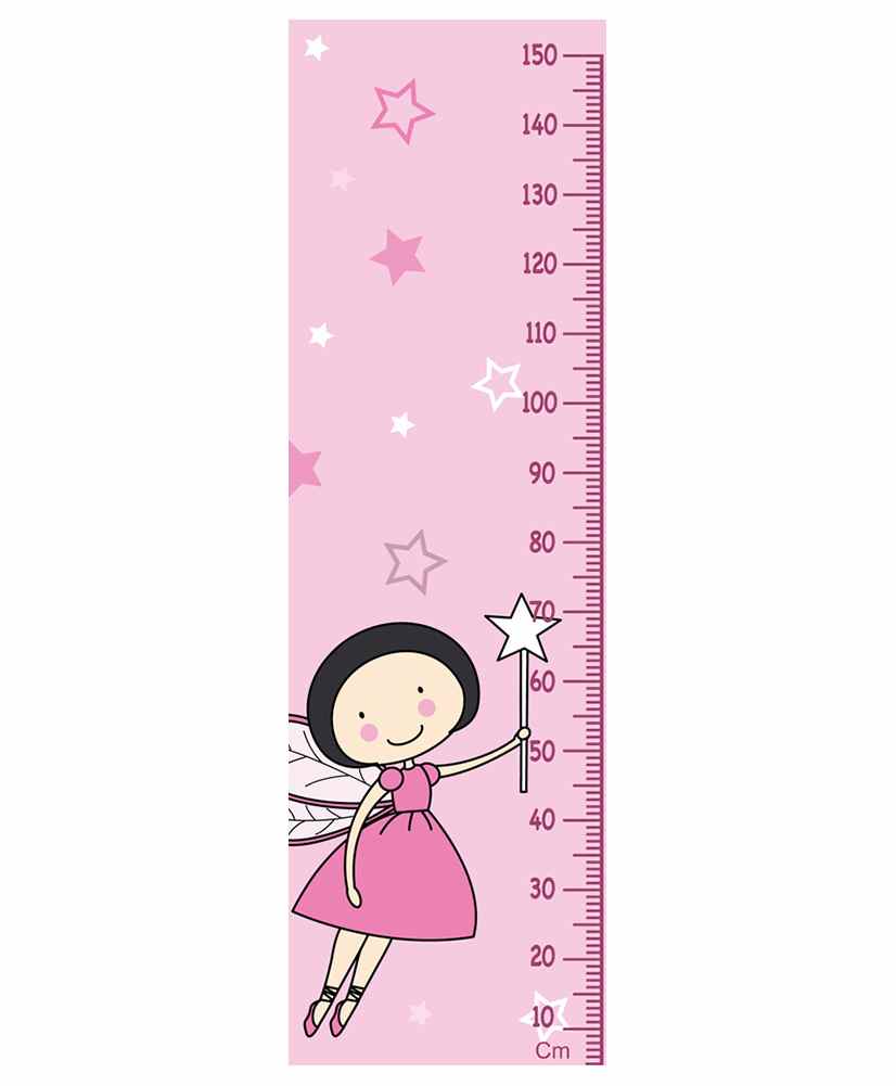 WENS Little Angel Height Measurement Wall Sticker - Pink-image-4