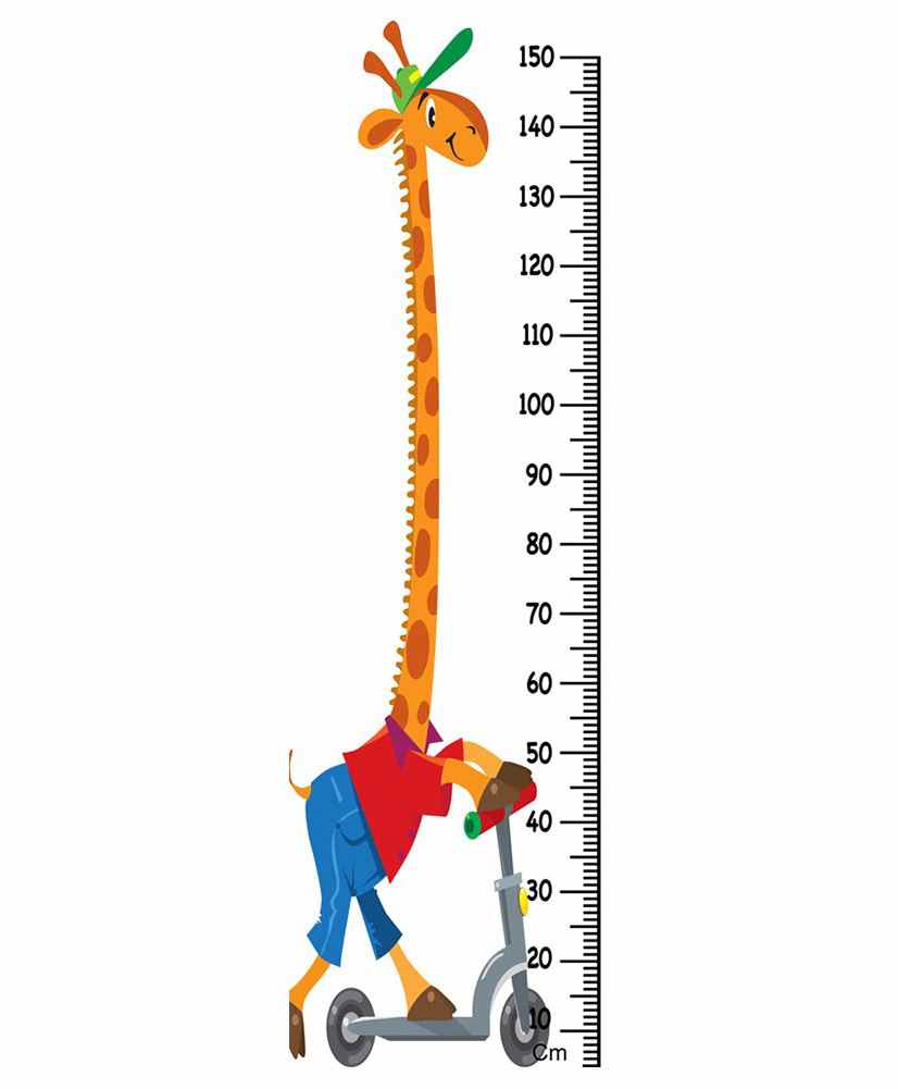 WENS Giraffe Cycle Ride  Wall Height Chart - Multicolor-image-32