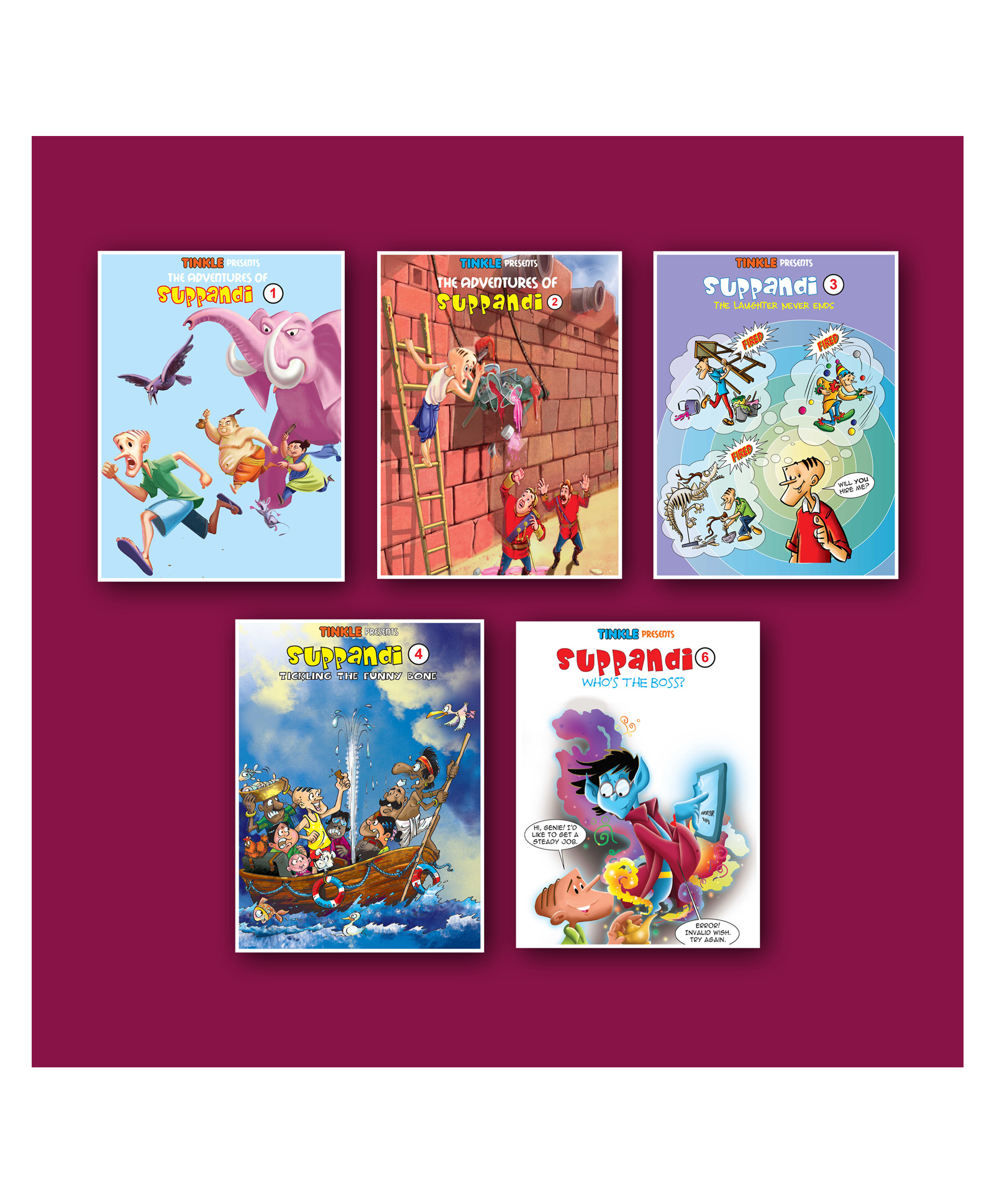Tinkle Collection Special Combo Suppandi Comic Books Pack of 5 - English  Online in India, Buy at Best Price from  - 9700556