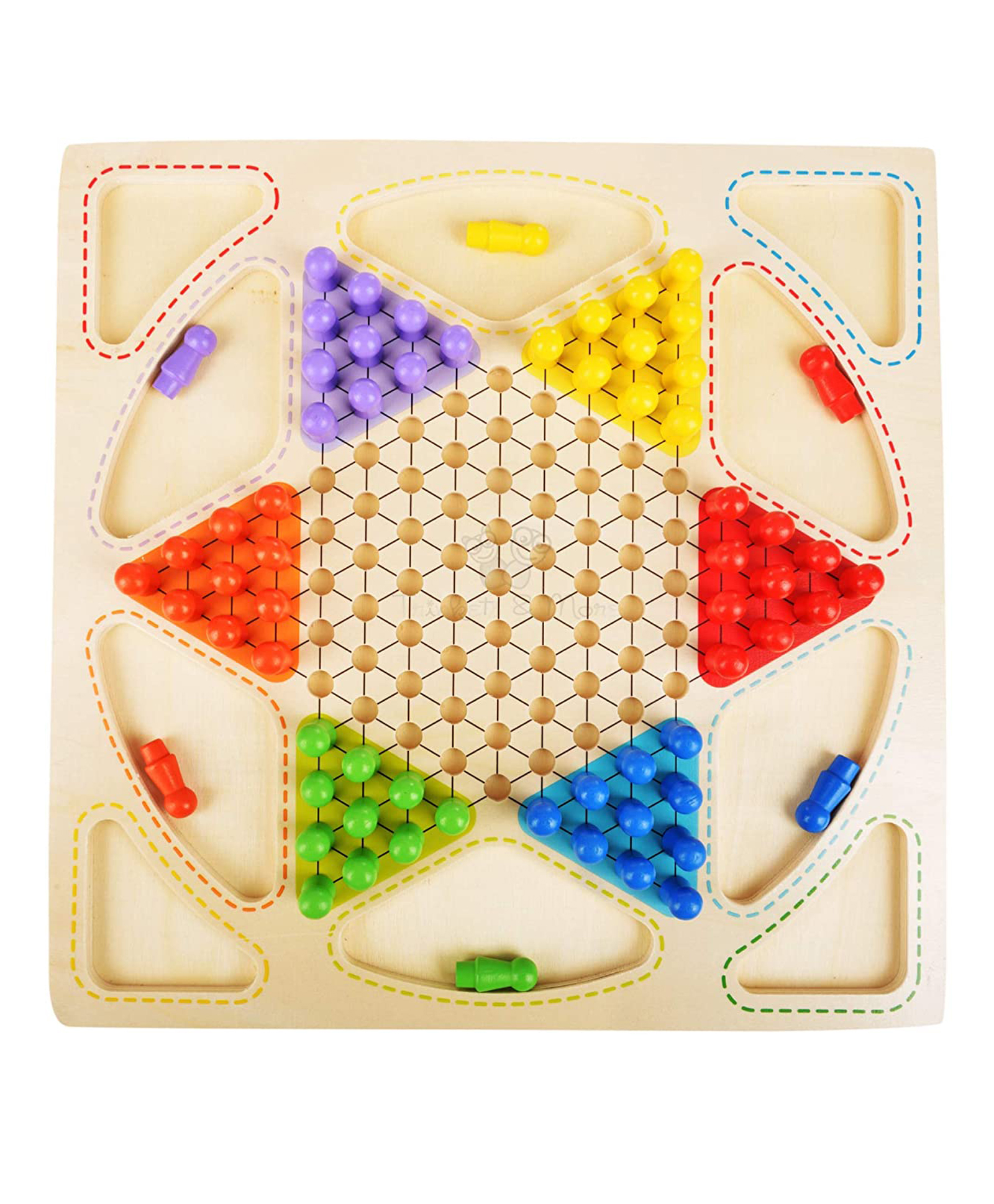 Tinykart 2 In 1 Chinese Checkers And Ludo Wooden Board Game Multicolor Online India Buy Board Games For 3 12 Years At Firstcry Com