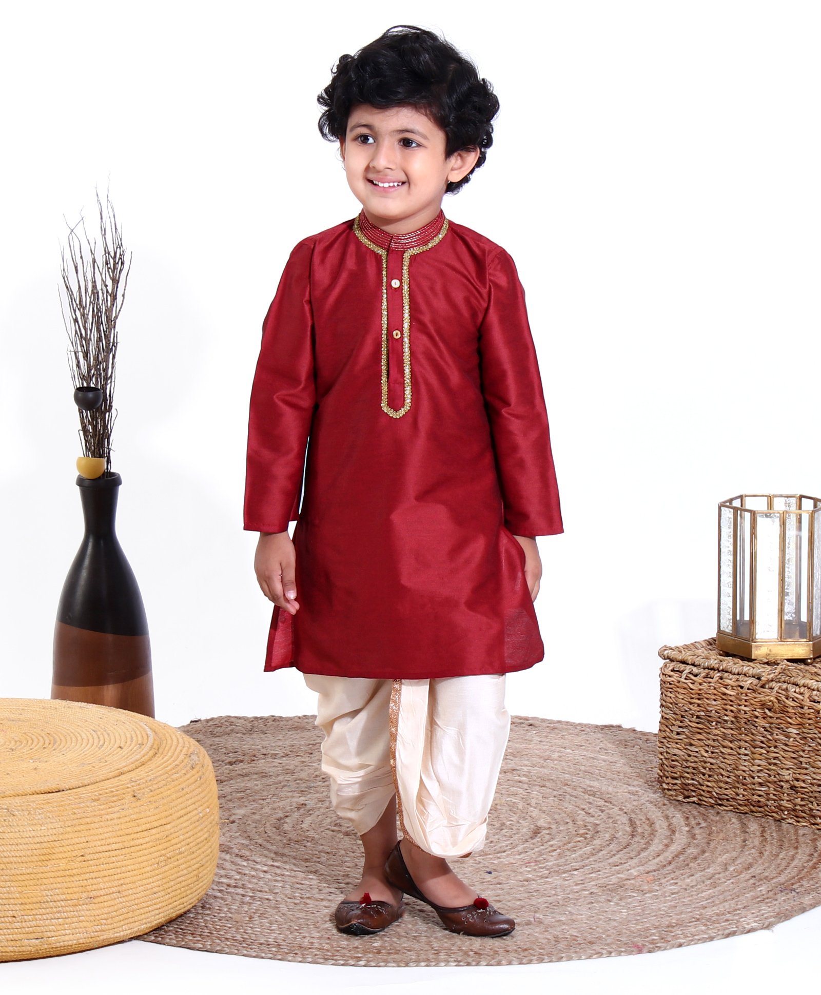 Babyhug Full Sleeves Dhoti And Kurta 