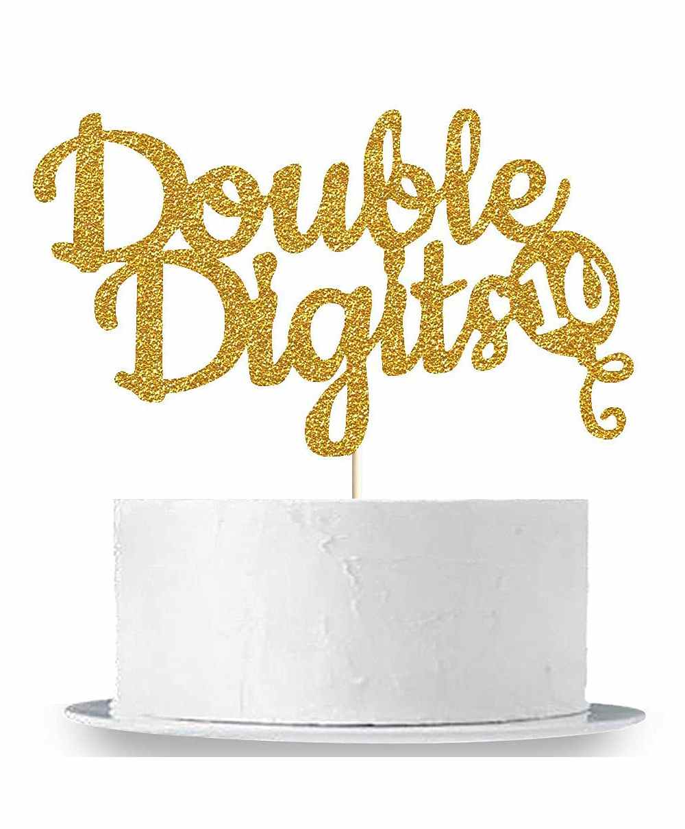 Zyozi Double Digits Birthday Cake Topper Gold Online In India Buy At Best Price From Firstcry Com