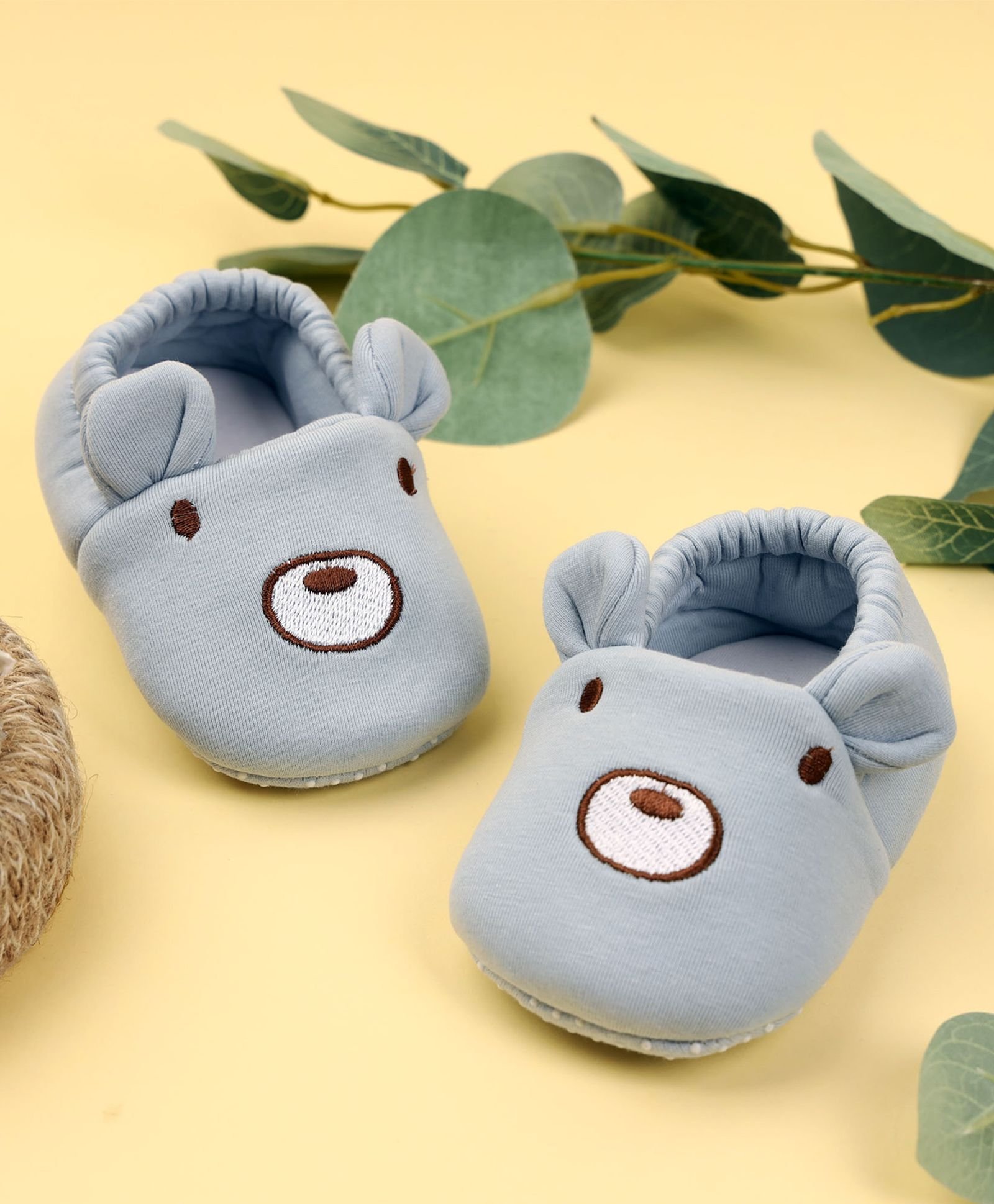 Kicks & Crawl Bear Design Elastic Booties - Blue-picture-11
