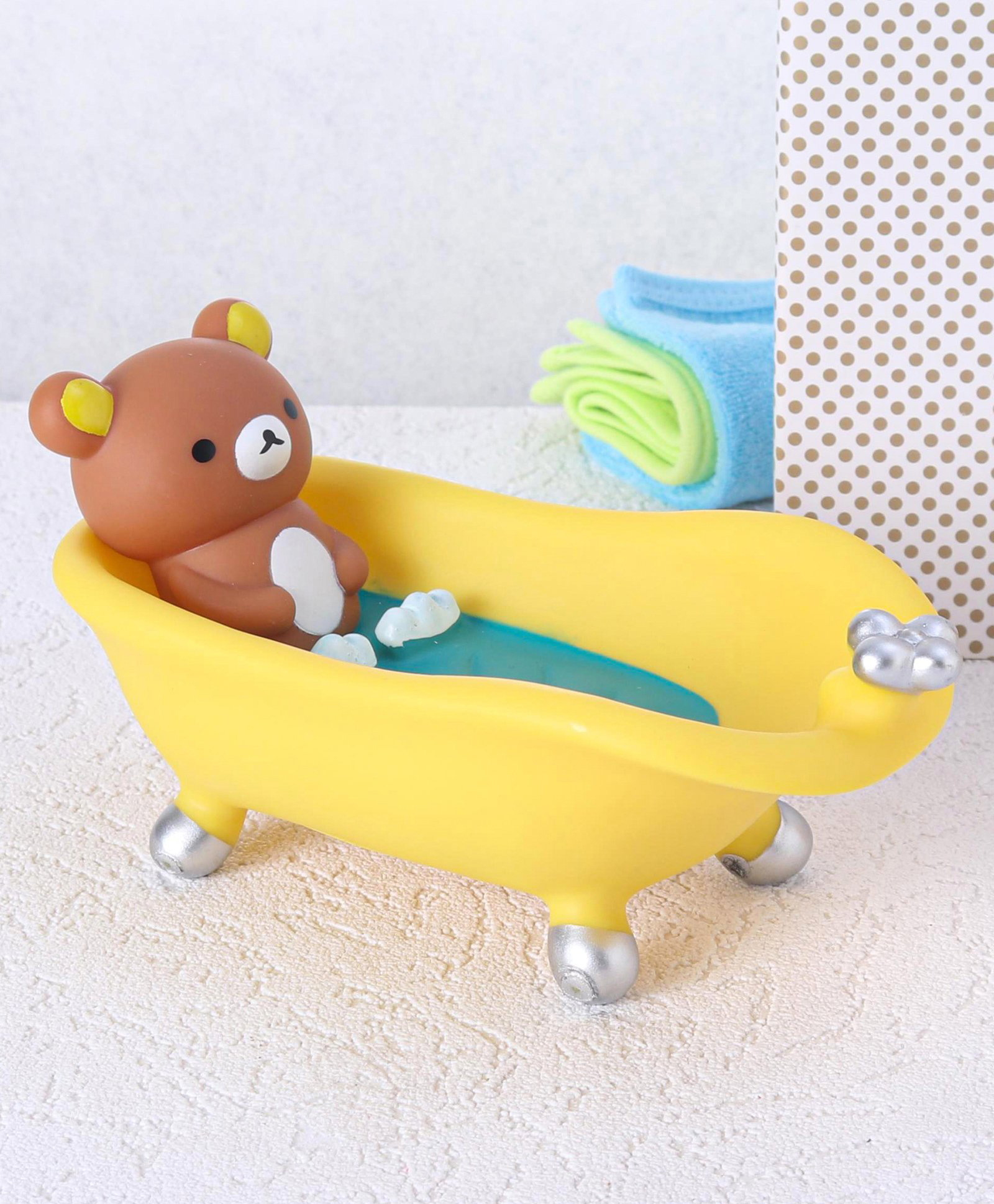 Babyhug Bathtub Shape Soap Dish Teddy Bear Design - Yellow-image-11