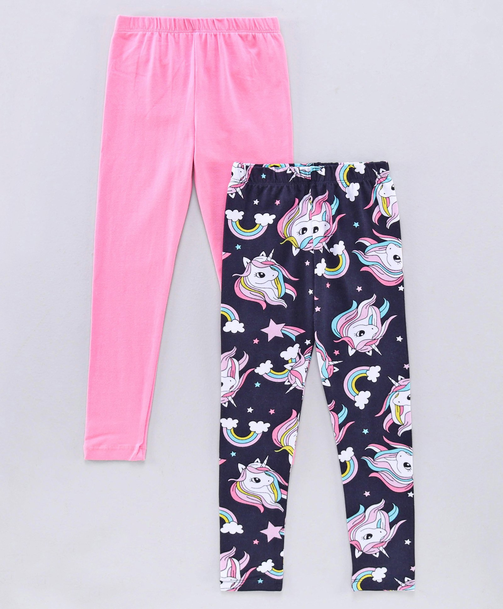 Pspeaches Pack Of 2 Full Length Unicorn Print Set - Navy-picture-10