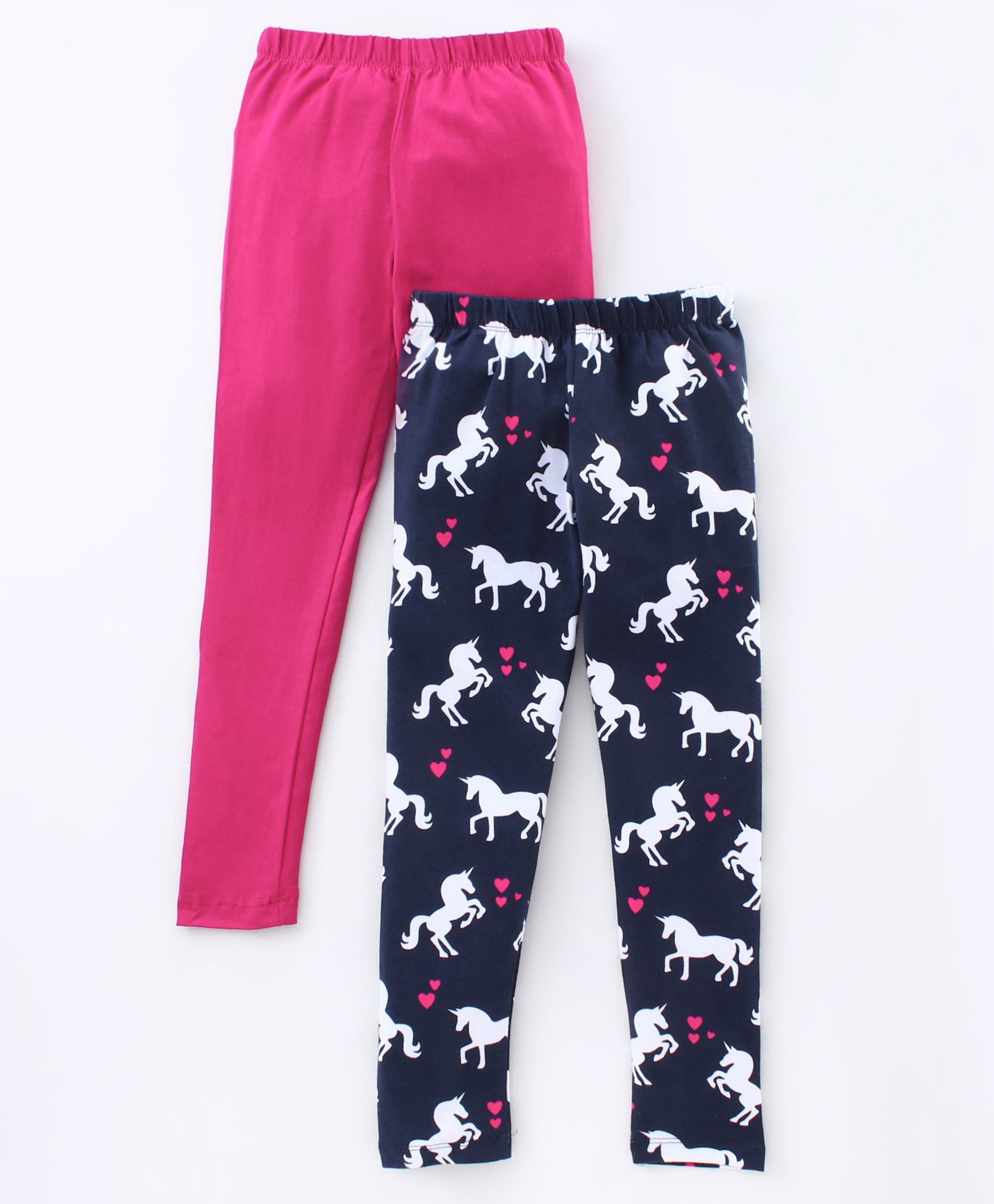 Pspeaches Pack Of 2 Full Length Unicorn Print Leggings  - Navy-picture-16
