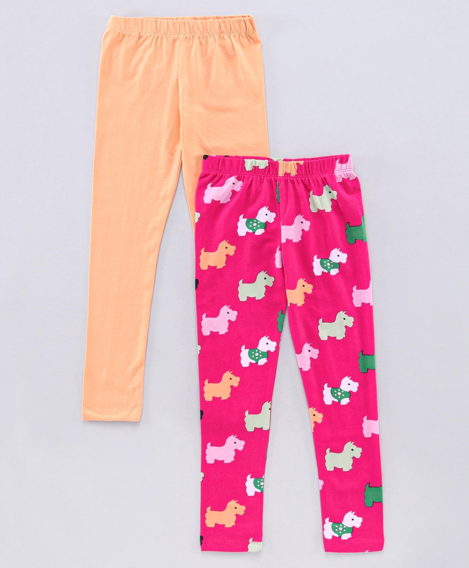 Pspeaches Pack Of 2 Printed Full Length Leggings Set  - Coral-picture-16