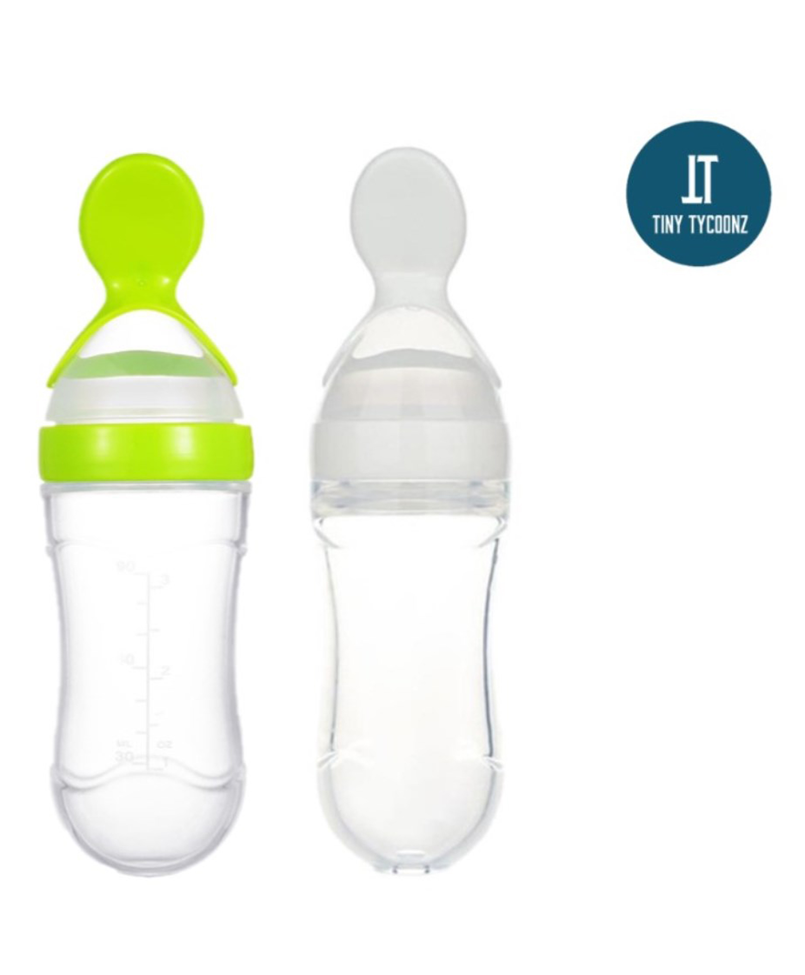 Tiny Tycoonz Silicone Squeezy Food Feeder Bottle Pack Of 2 Multicolor - 90 ml Each-picture-10