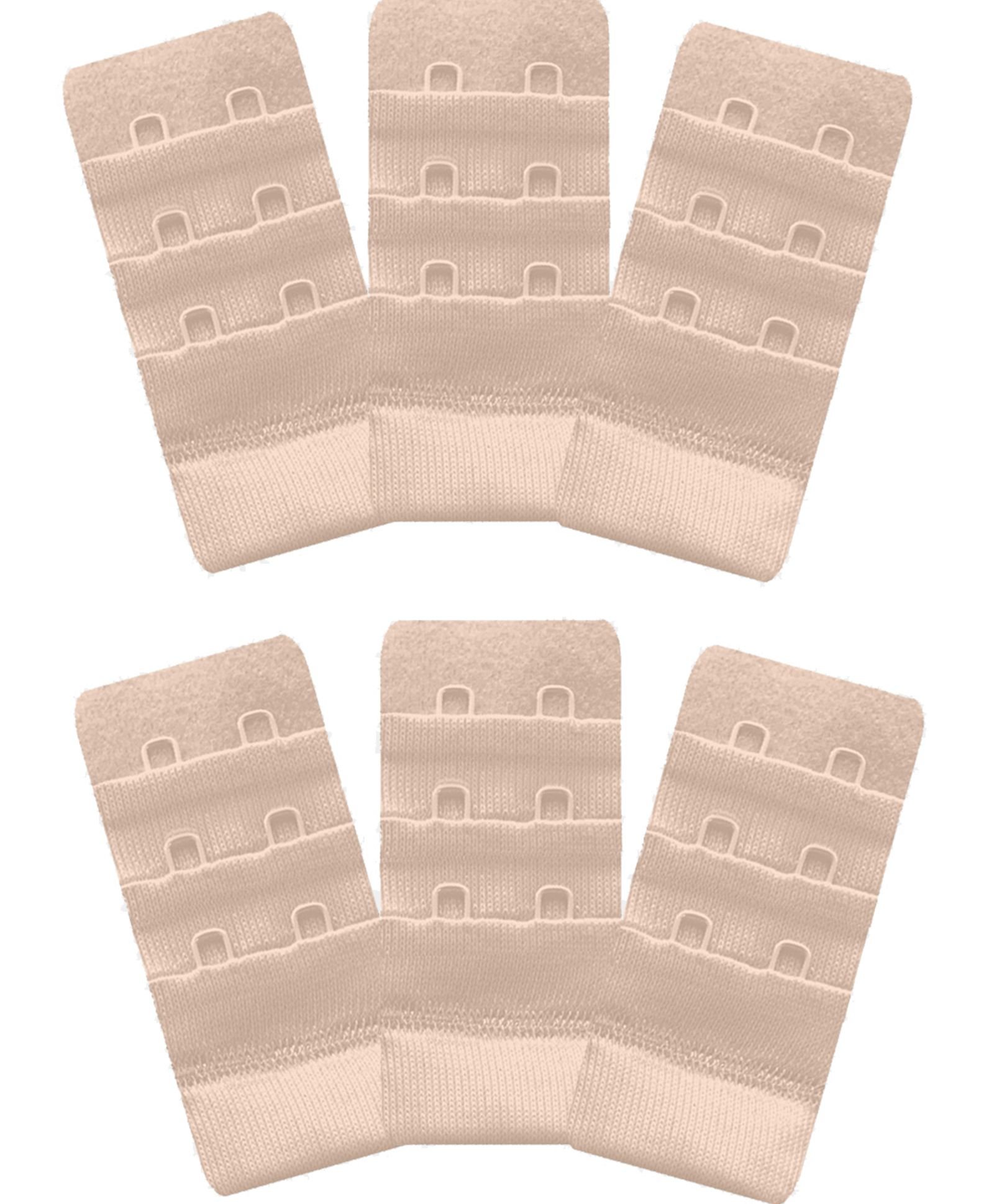 inner sense Inner Pack Of Six 2 Hook Bra Extenders - White-picture-20