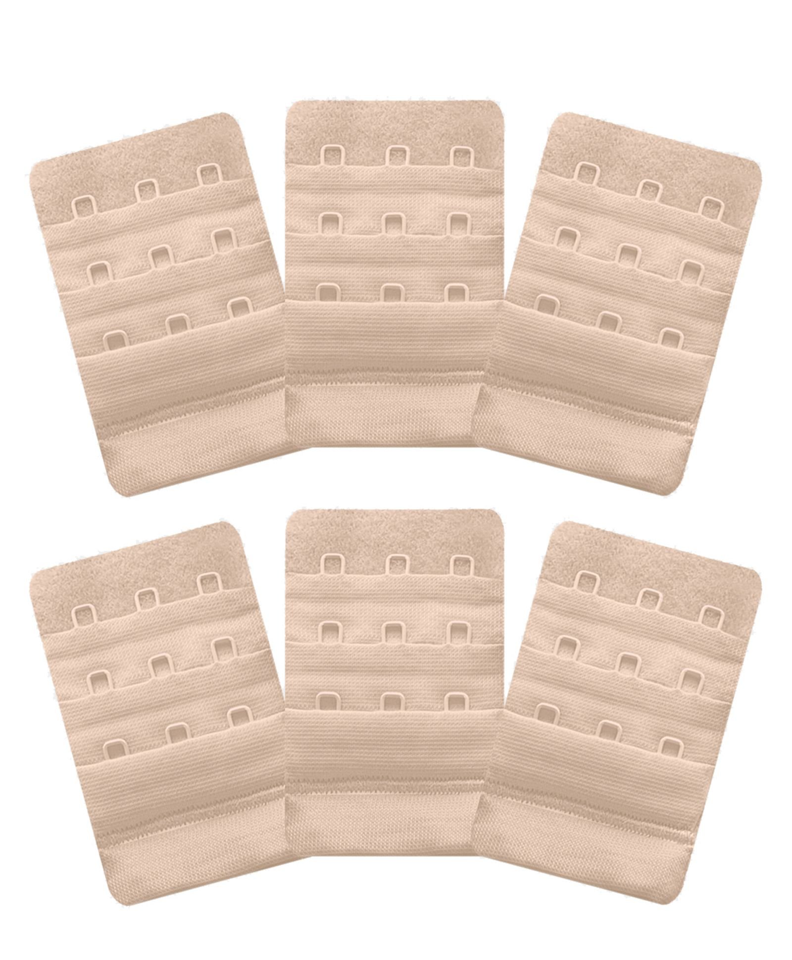 Inner Sense Pack Of 6 Bra Extenders - Beige-image-7