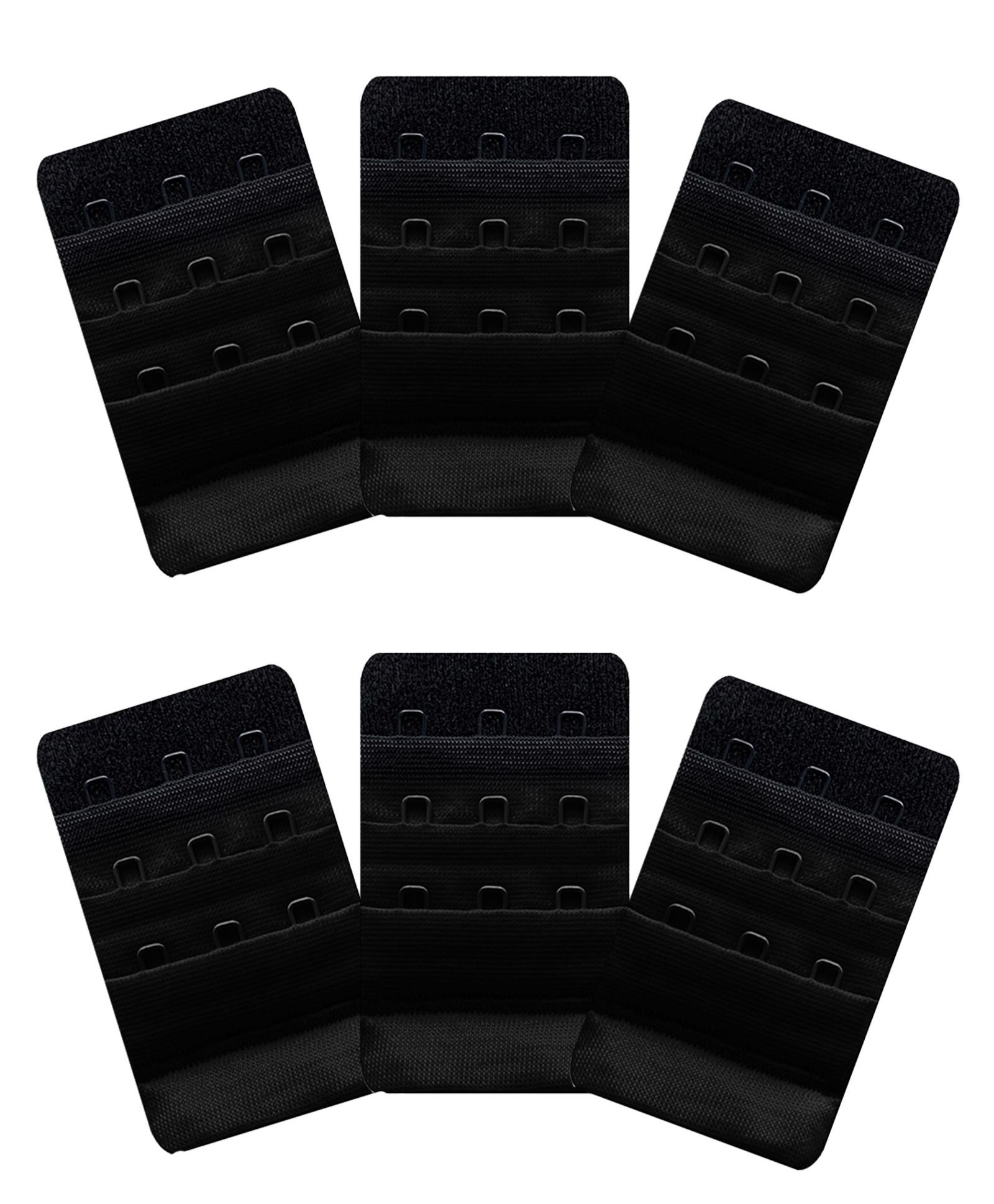 Inner Sense Pack Of 6 Bra Extenders - Black-picture-15