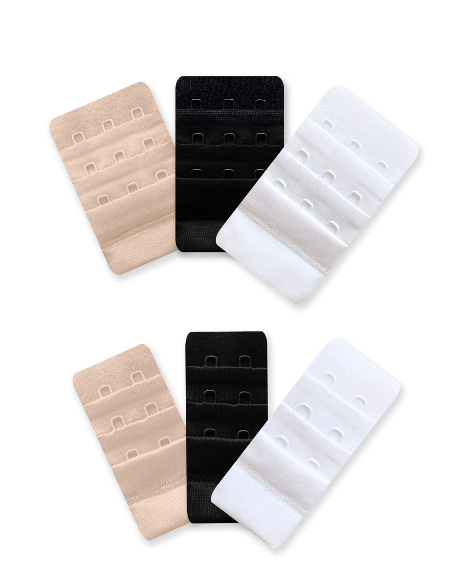 inner sense Inner Pack Of 6 Bra Extenders - Black White Beige-picture-33
