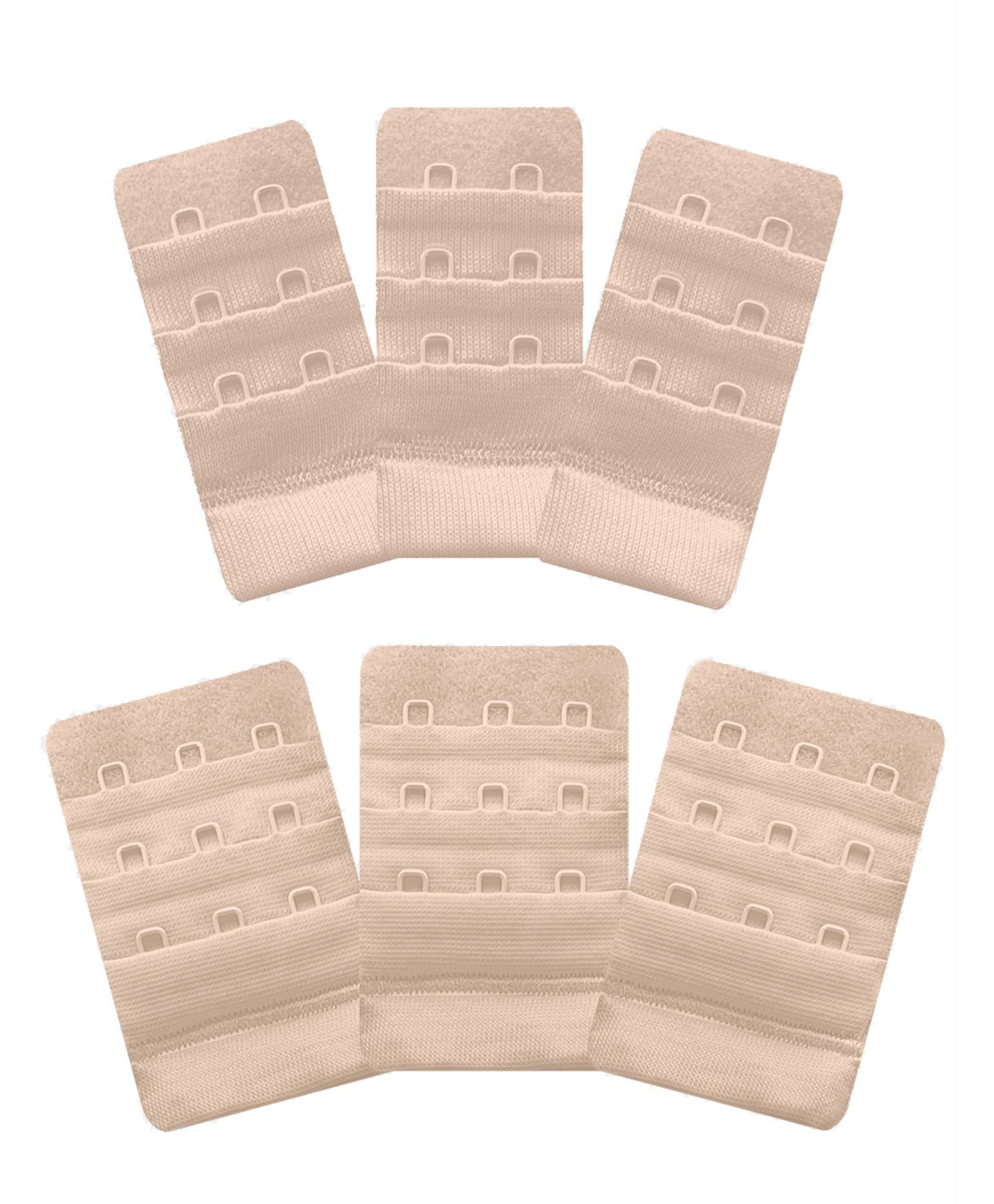 Inner Sense 2 & 3 Hook & Eye Bra Extenders Pack Of 6 - Beige-picture-35