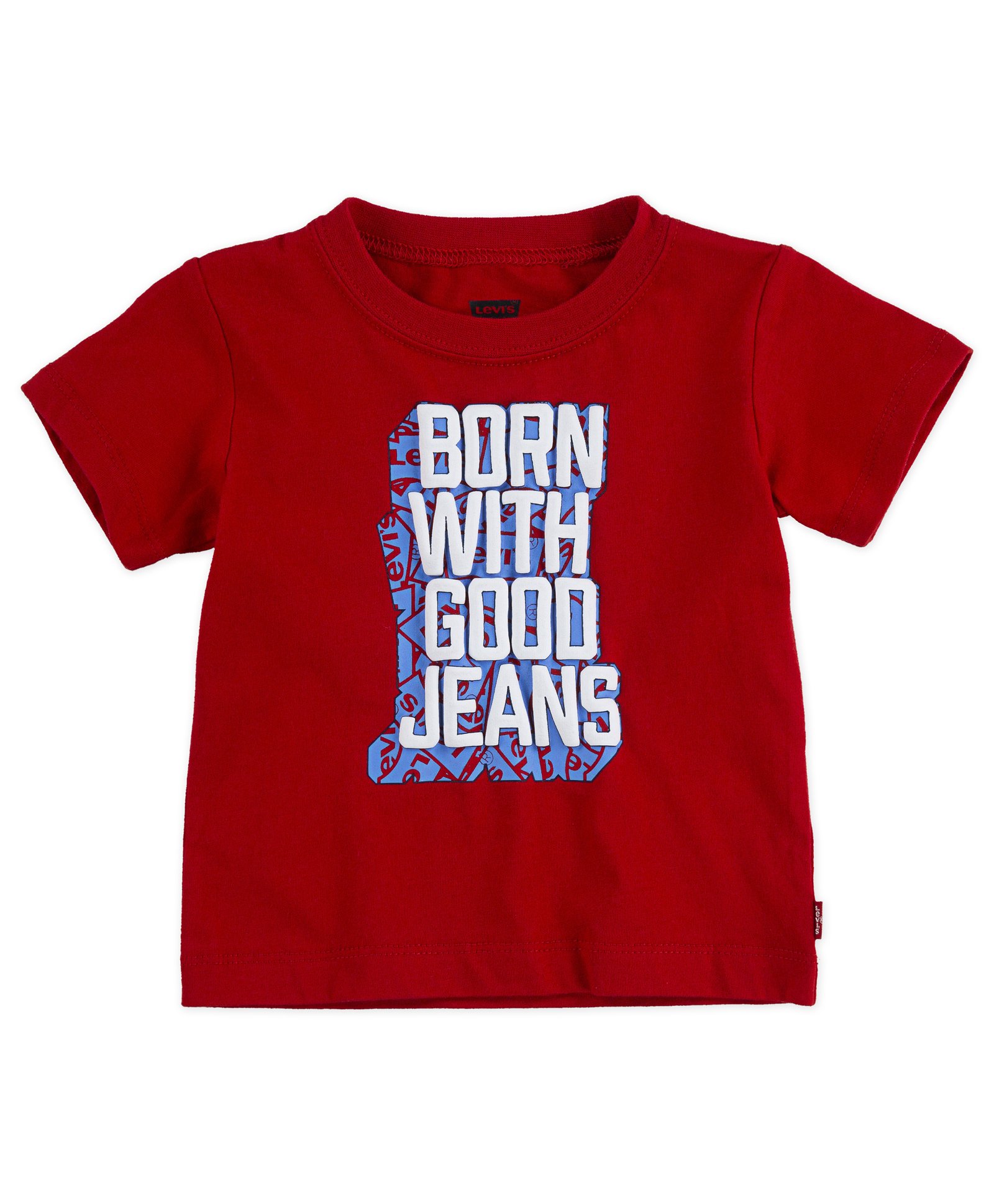 Buy Levi's® Half Sleeves Born With Good Jeans Print T - Super Red for Boys  (12-18 Months) Online in India, Shop at  - 9727091