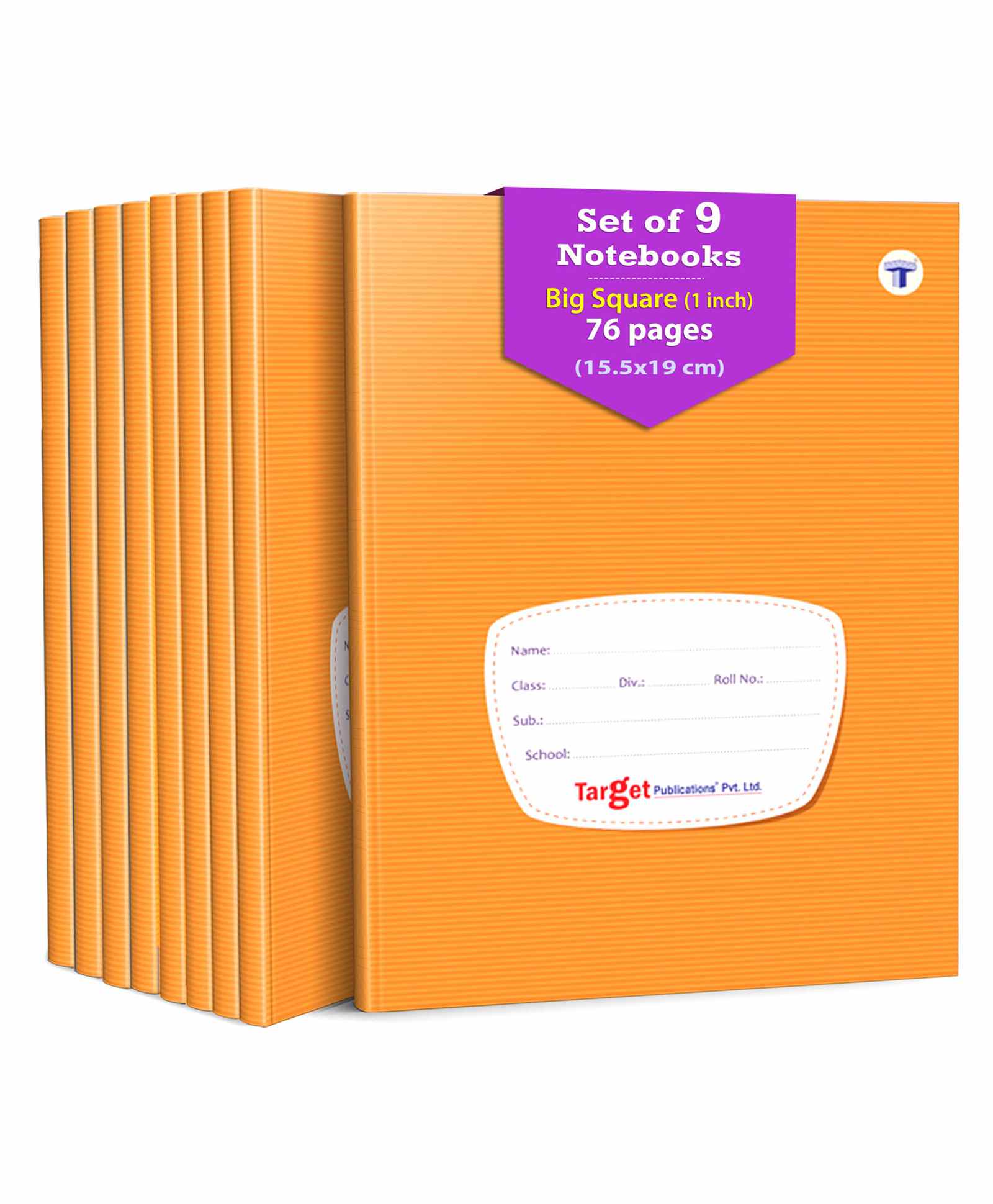 target publications Target Publication Big Square Ruled Notebooks Pack of 9 - 76 Pages each-picture-25