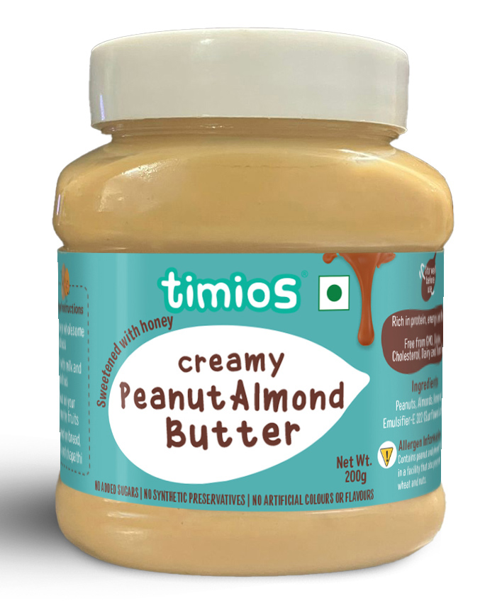 timios Almond Peanut Butter Sweetened with Honey - 200 g