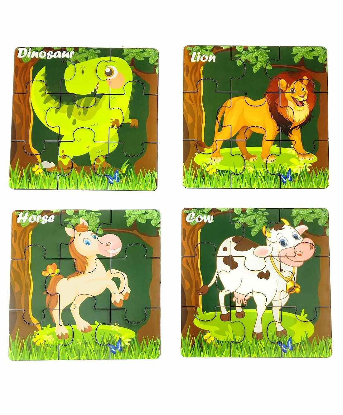 FunBlast Wooden Animal Jigsaw Puzzles Multicolour - 36 Pieces-image-21